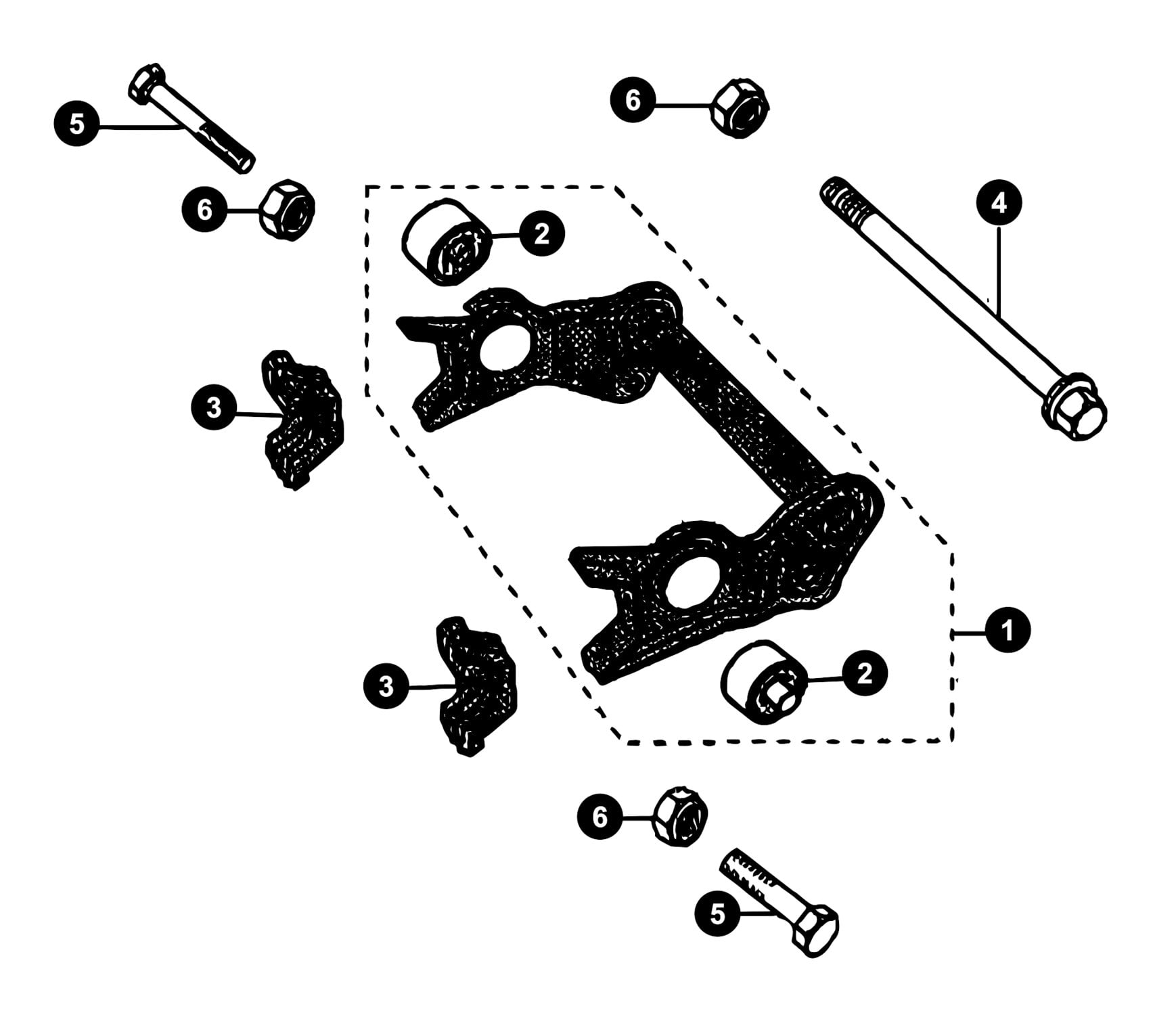 Image of Peugeot Jetforce Ersatzteile Motoraufhängung