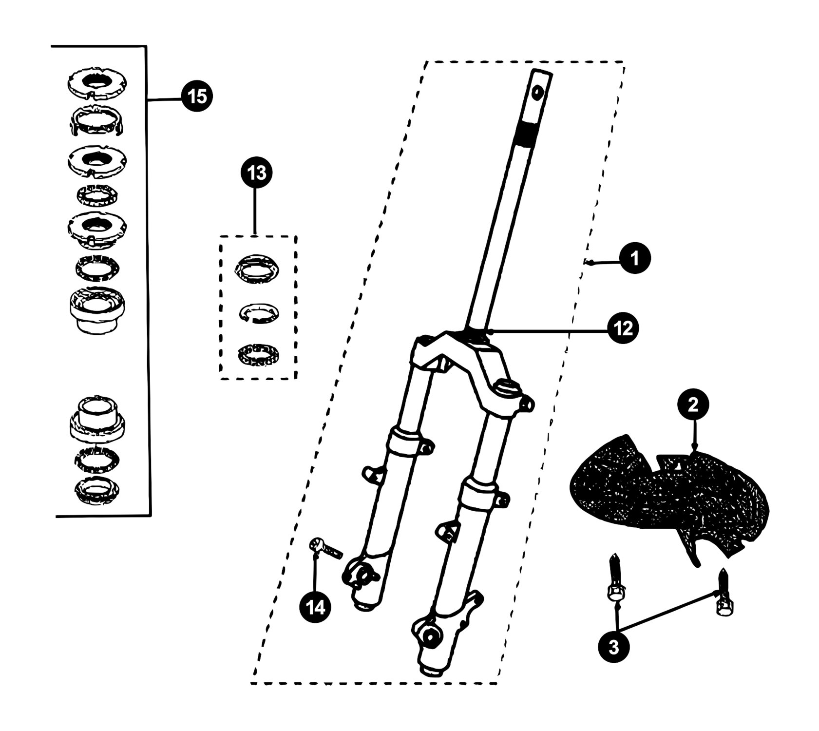 Image of Peugeot Jetforce Ersatzteile Gabel