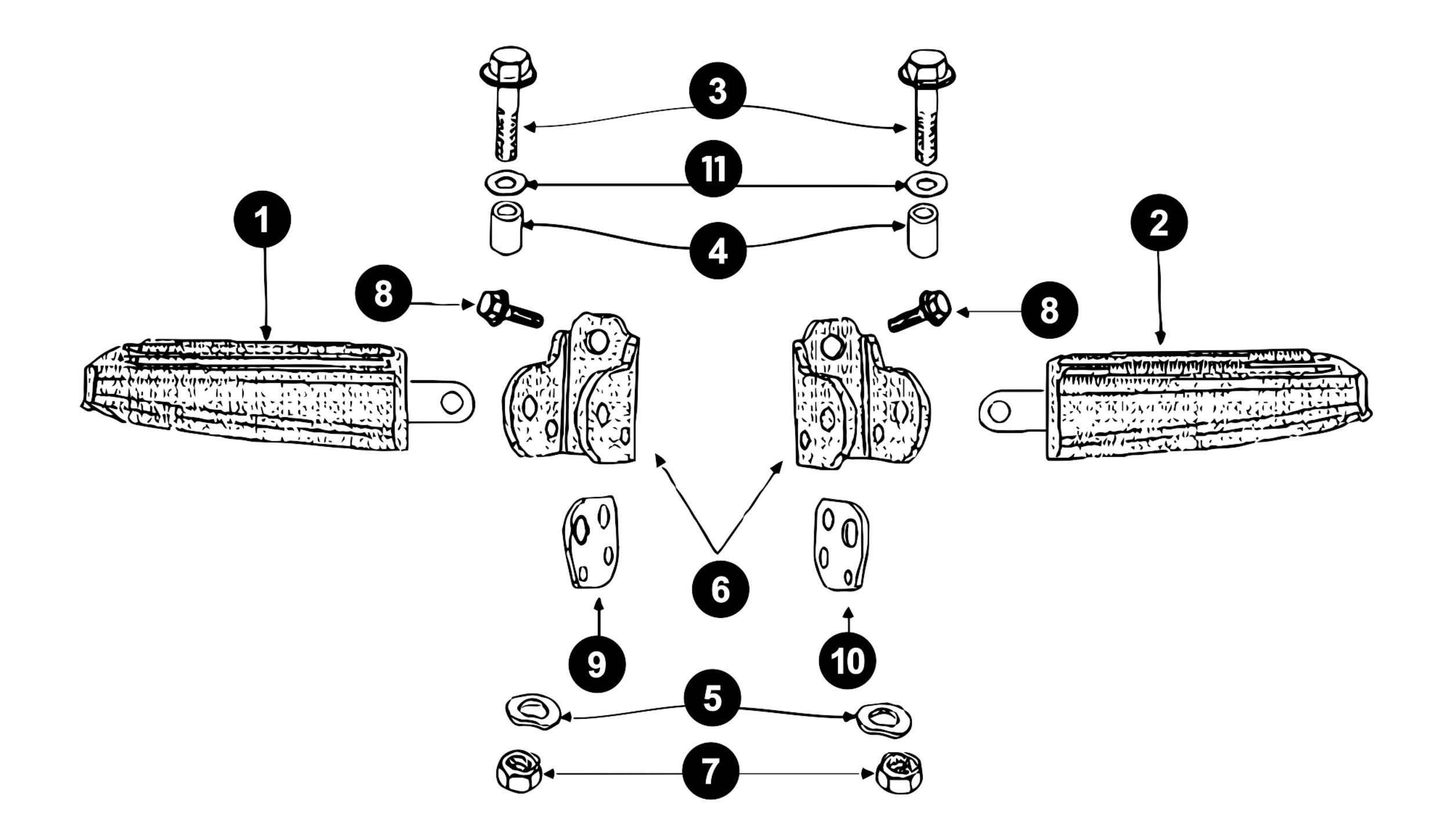 Image of Peugeot Kisbee 4T Ersatzteile Fussrasten
