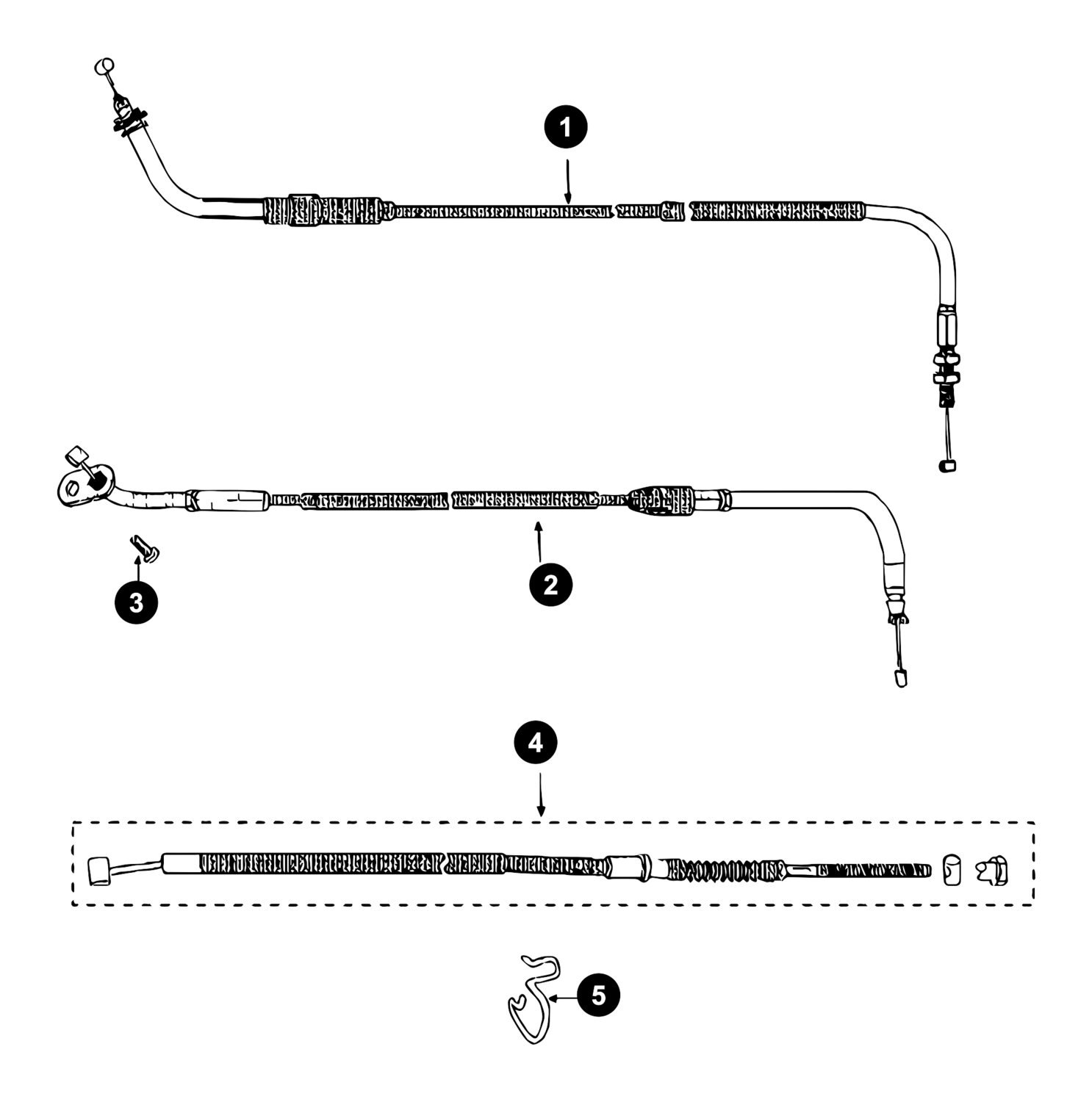 Image of Peugeot Kisbee 4T Ersatzteile Seilzüge