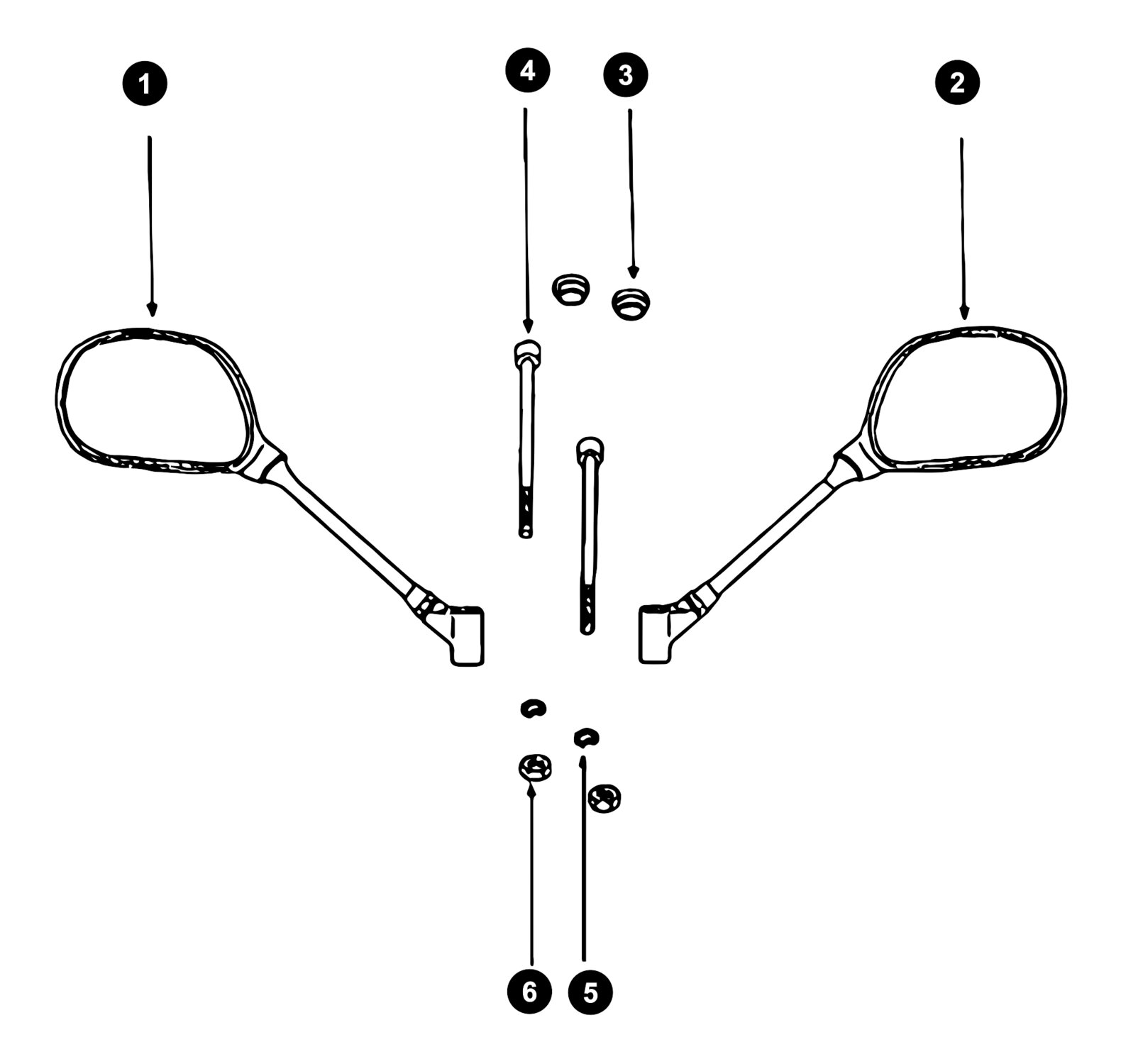 Image of Peugeot Kisbee 4T Ersatzteile Spiegel