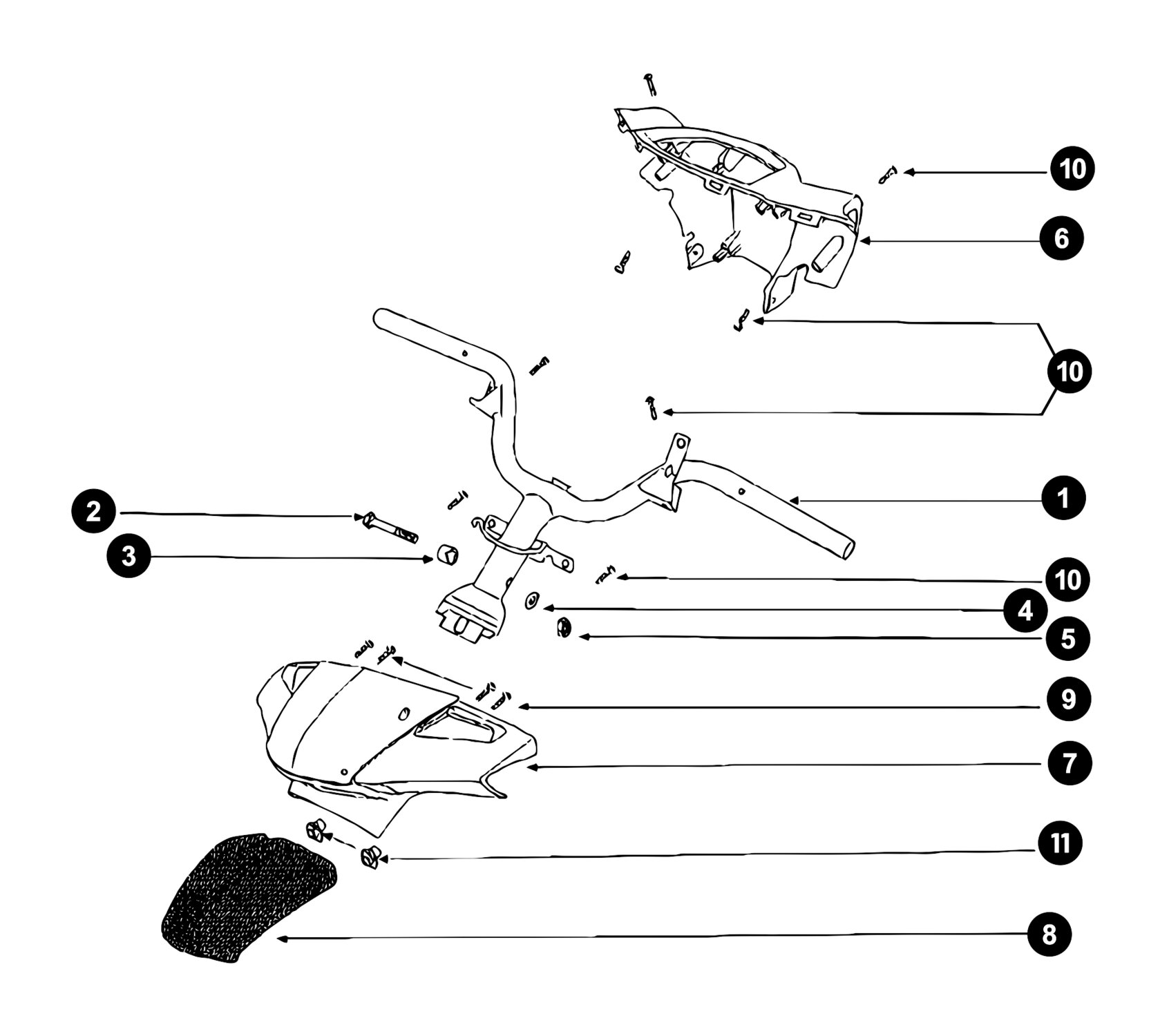 Image of Peugeot Kisbee 4T Ersatzteile Lenker