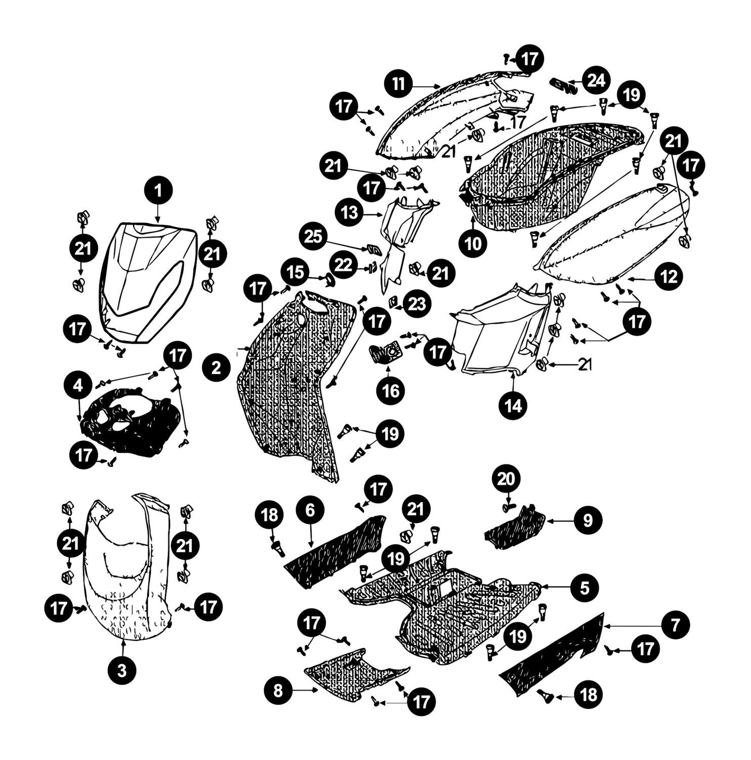 Image of Peugeot Kisbee 4T Ersatzteile Verkleidung