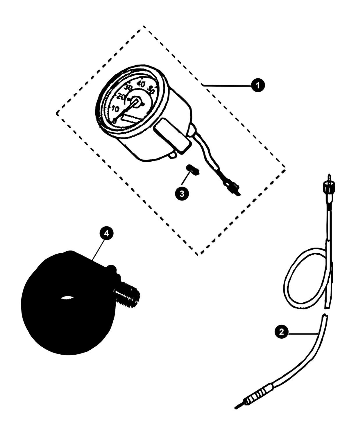 Image of Peugeot Ludix One Ersatzteile Tacho / Tachowelle