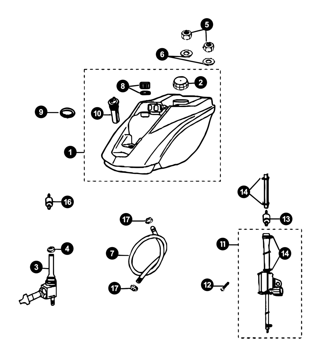 Image of Peugeot Ludix One Ersatzteile Benzintank