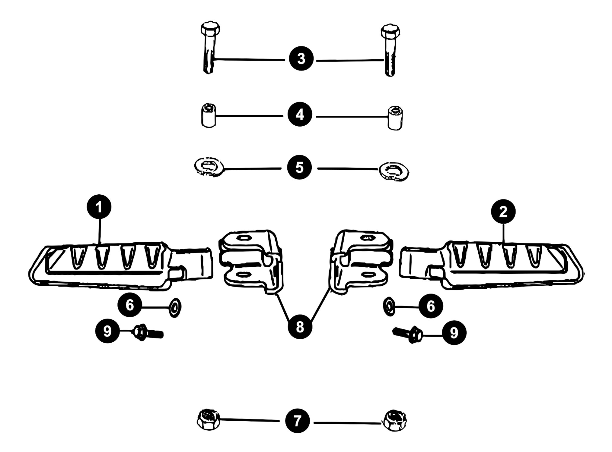 Image of Peugeot Ludix One Ersatzteile Fussrasten