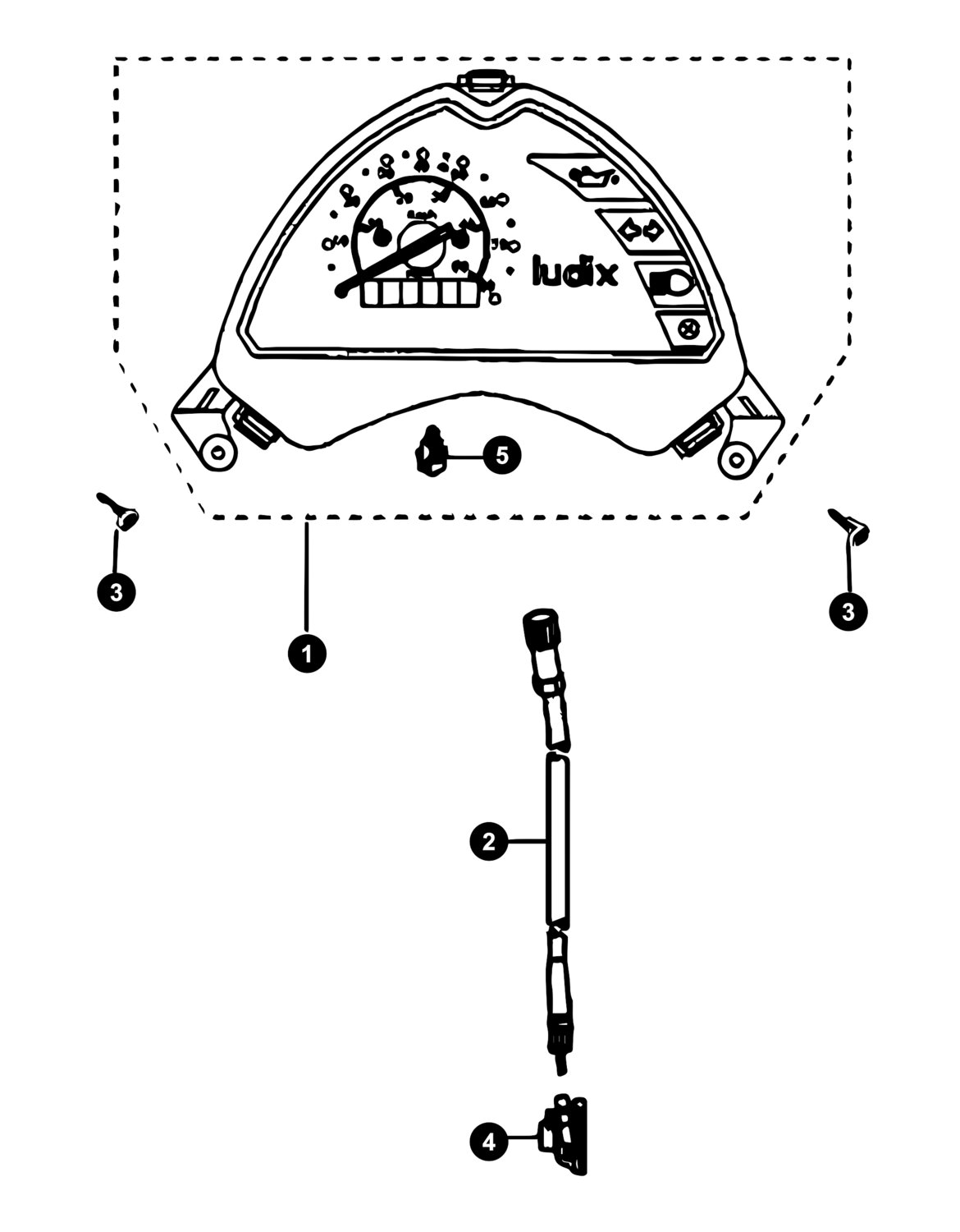 Image of Peugeot Ludix Pro Ersatzteile Tacho / Tachowelle