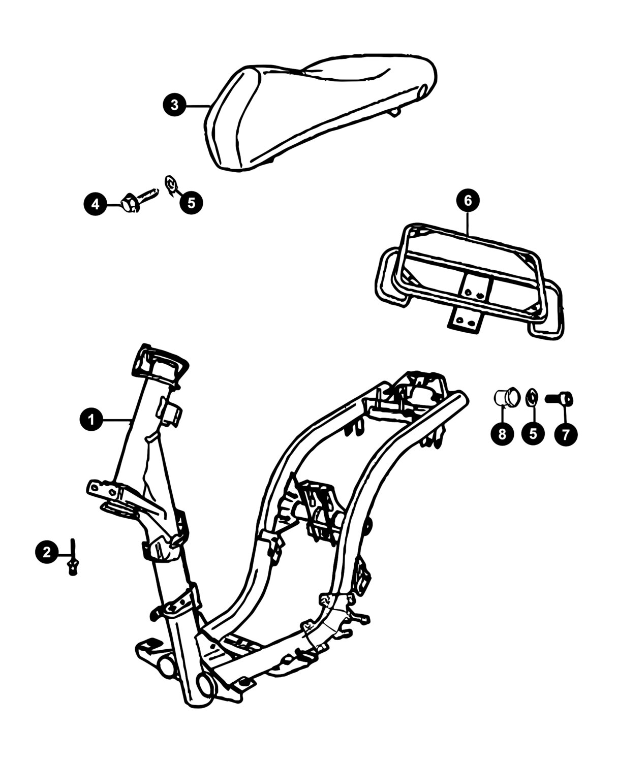 Image of Peugeot Ludix Pro Ersatzteile Rahmen / Sitzbank