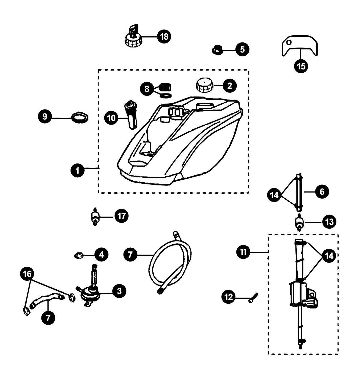 Image of Peugeot Ludix Pro Ersatzteile Benzintank