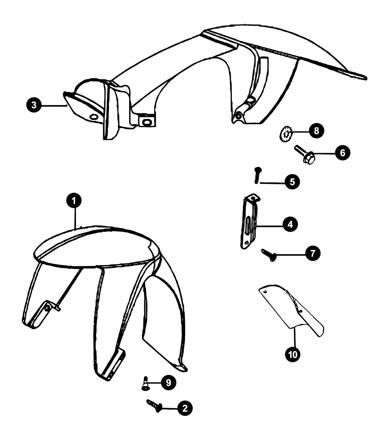 Image of Peugeot Ludix Pro Ersatzteile Schutzblech