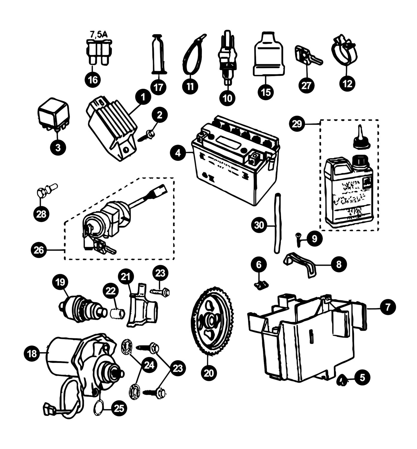 Image of Peugeot Ludix Pro Ersatzteile Elektrik