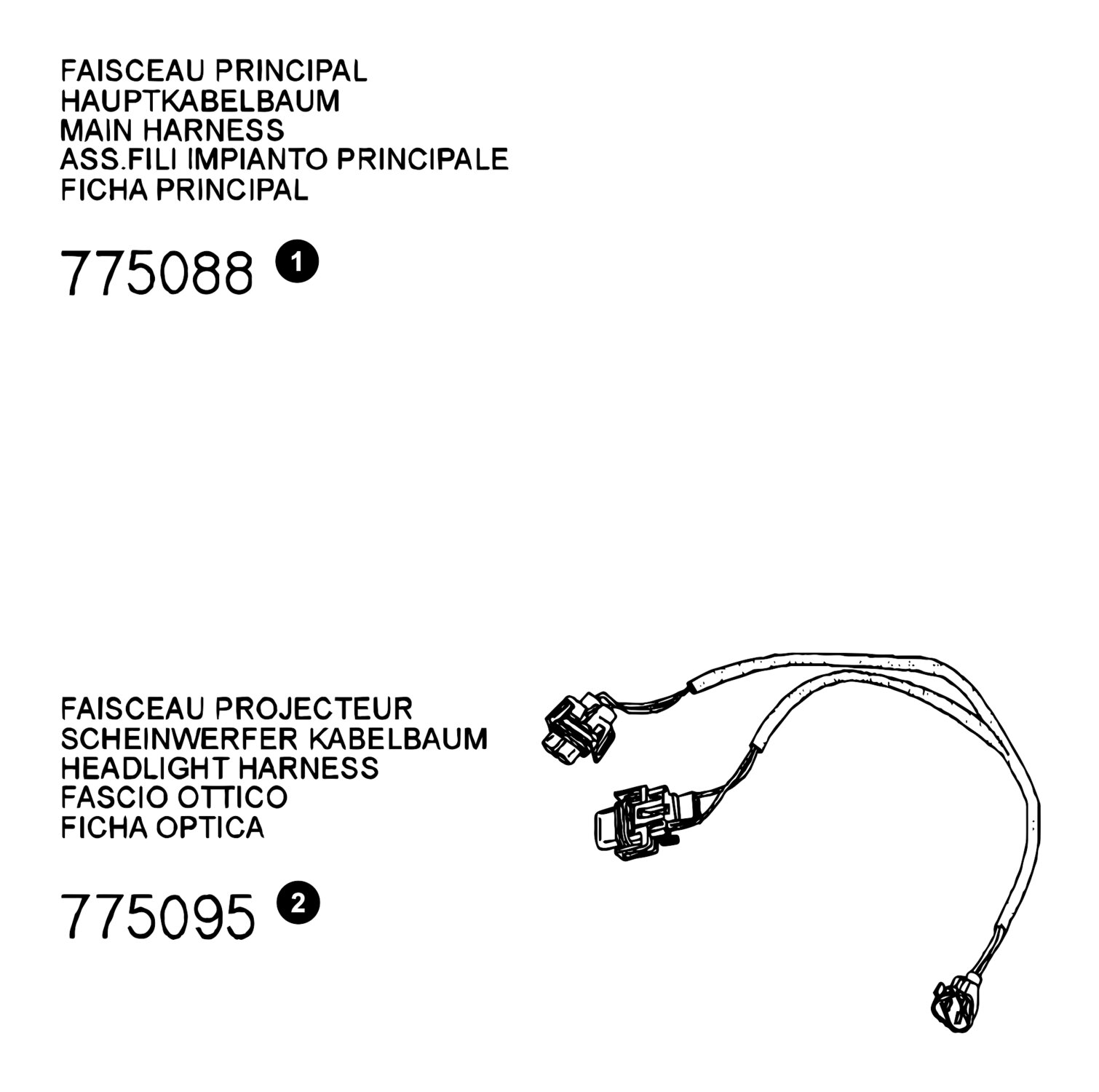Image of Peugeot Speedfight 3 Ersatzteile Kabelbaum 2-Takt