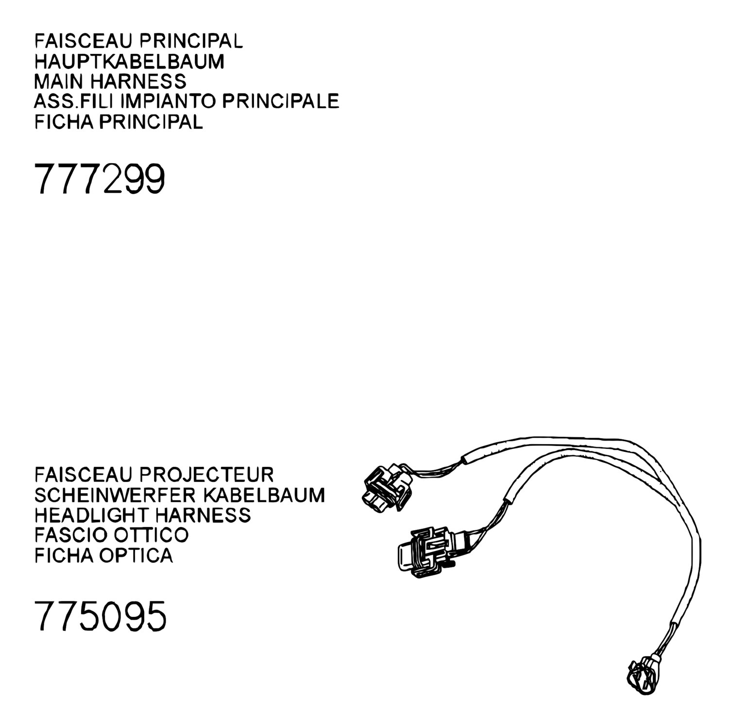 Image of Peugeot Speedfight 3 Ersatzteile Kabelbaum 4-Takt