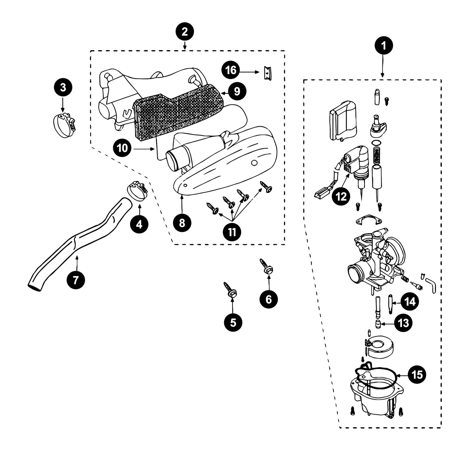 Image of Peugeot Speedfight 3 Ersatzteile Luftfilter 2-Takt