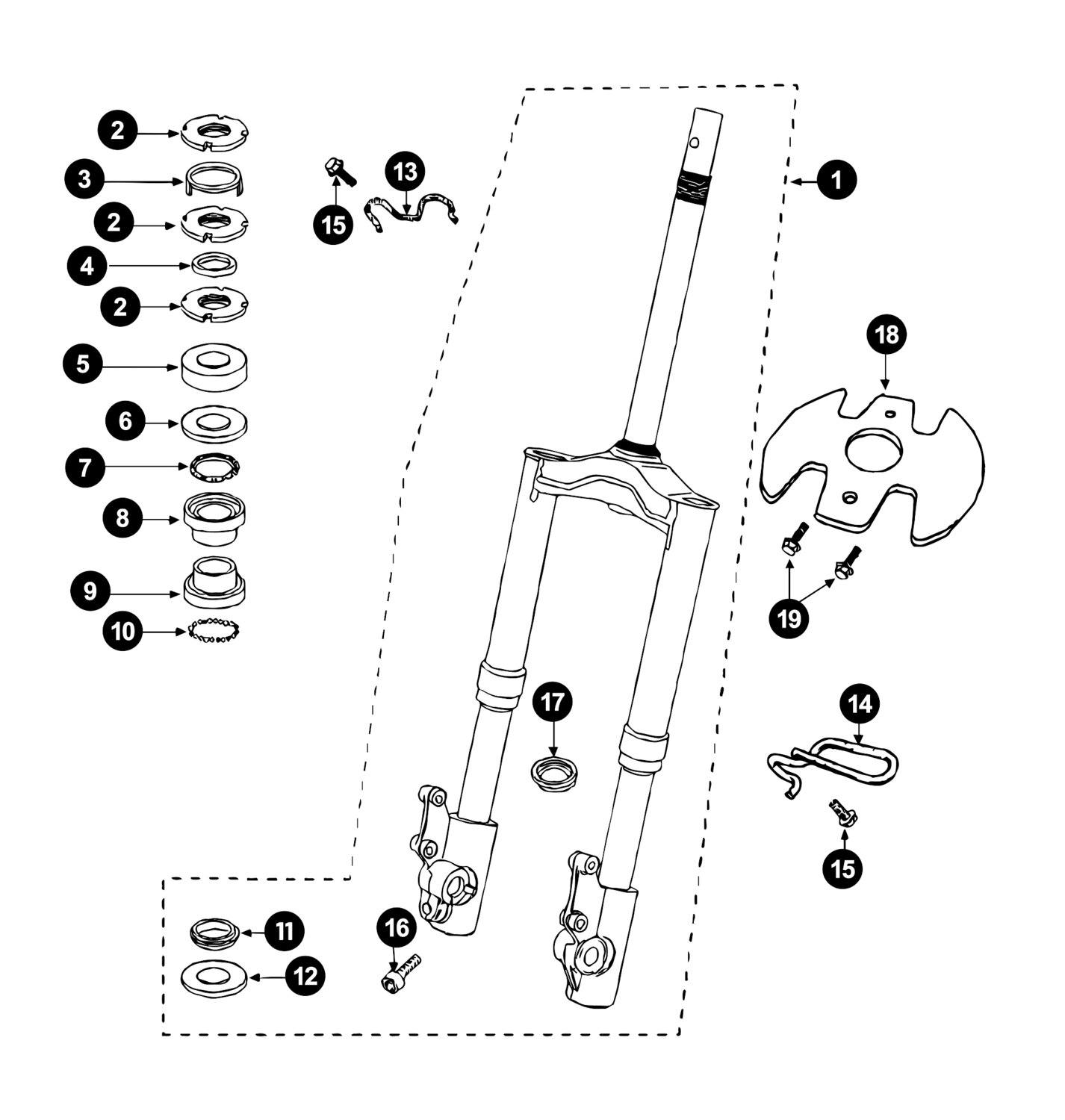 Image of Peugeot Speedfight 3 Ersatzteile Gabel