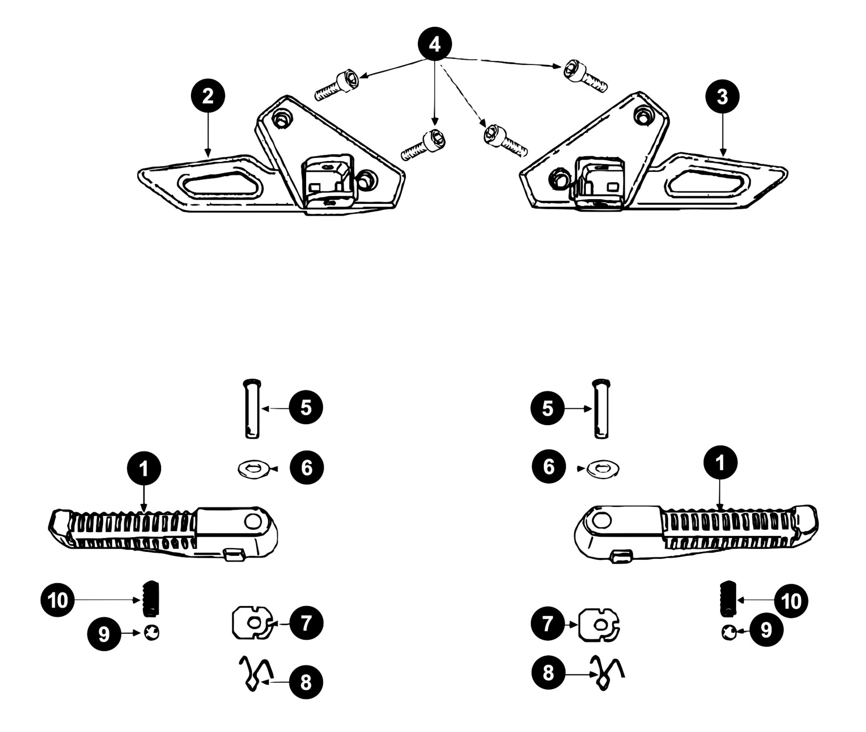 Image of Peugeot Speedfight 3 Ersatzteile Fussrasten