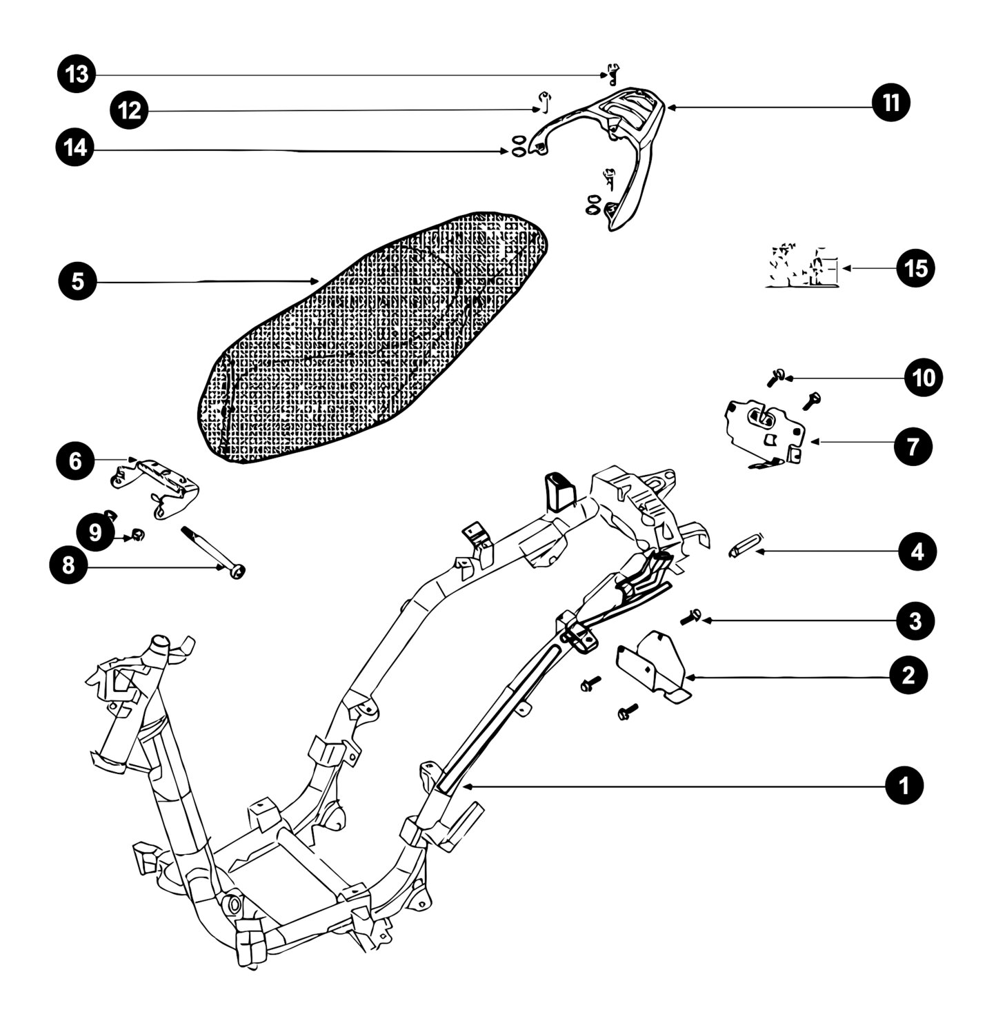 Image of Peugeot Tweet 4T Ersatzteile Rahmen / Sitzbank