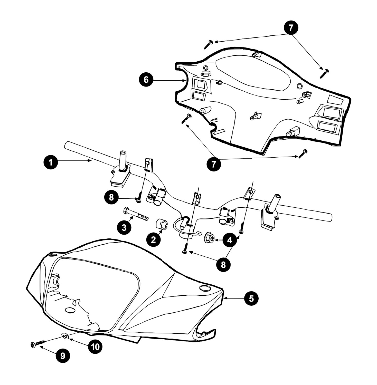Image of Peugeot Tweet 4T Ersatzteile Lenker