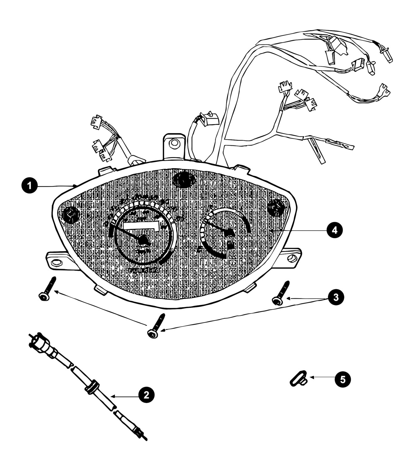 Image of Peugeot Tweet 4T Ersatzteile Tacho / Tachowelle