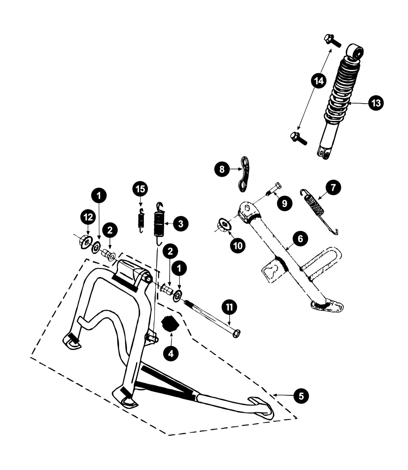 Image of Peugeot Tweet 4T Ersatzteile Ständer / Stossdämpfer