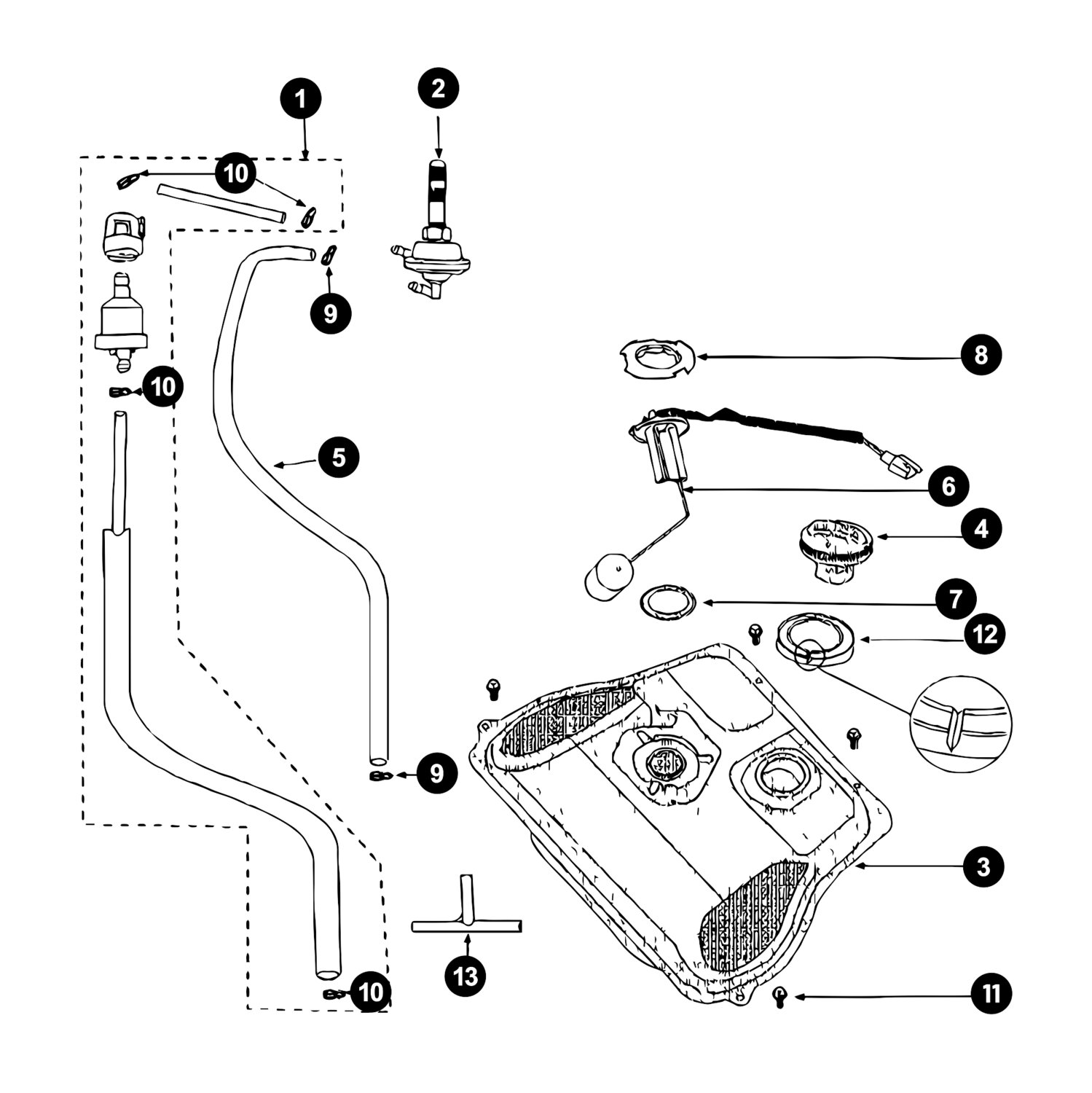 Image of Peugeot Tweet 4T Ersatzteile Benzintank