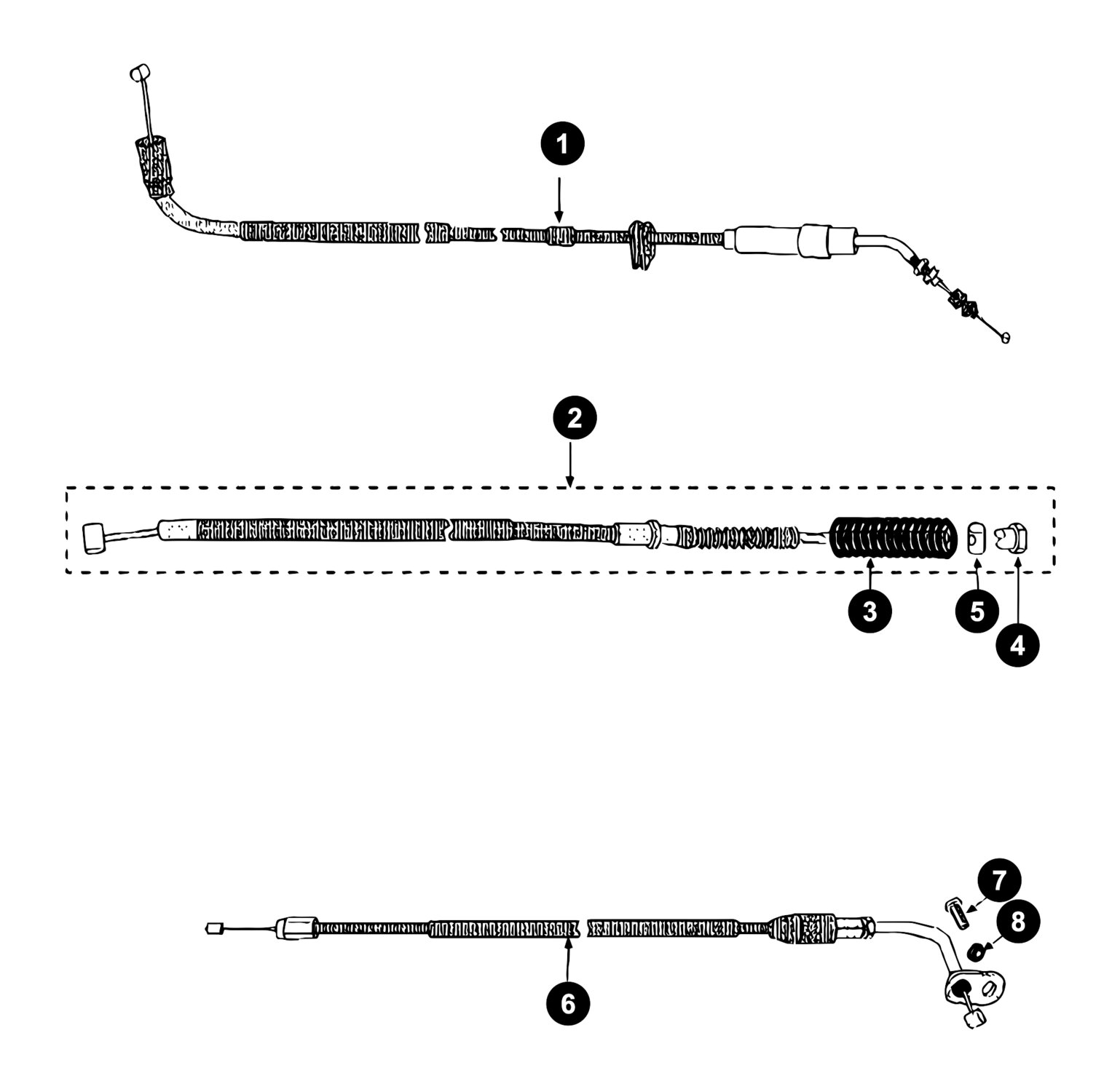 Image of Peugeot Tweet 4T Ersatzteile Seilzüge