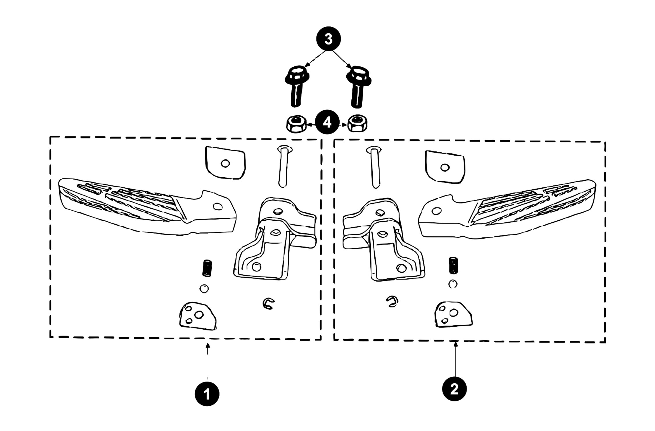 Image of Peugeot Tweet 4T Ersatzteile Fussrasten