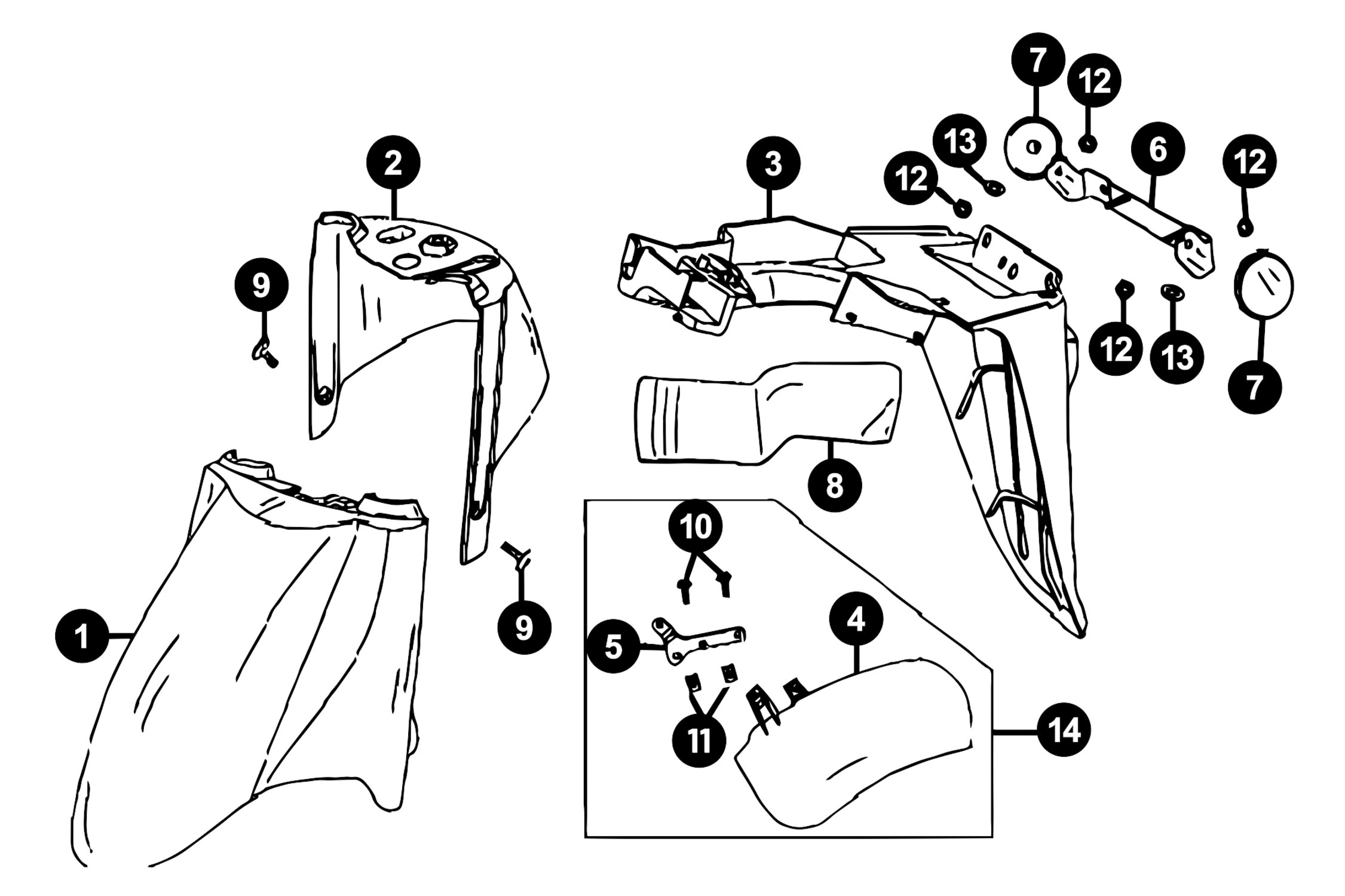 Image of Peugeot V-Clic 4T Ersatzteile Schutzblech