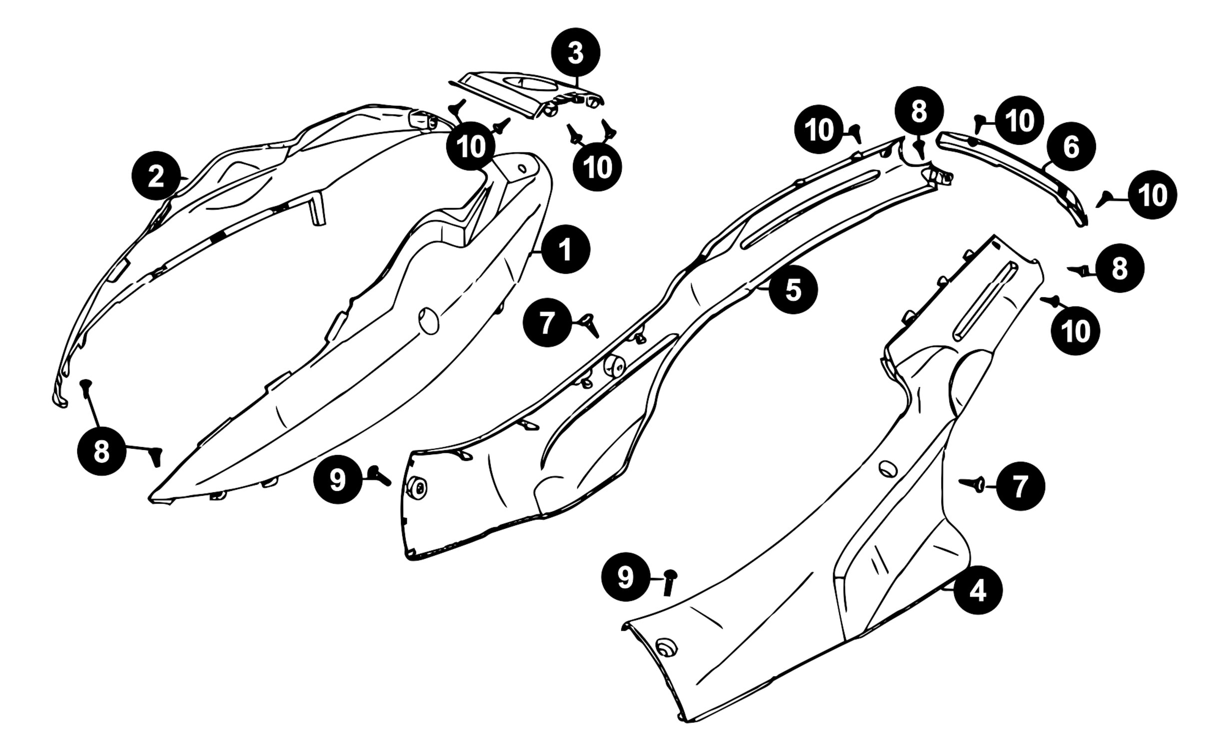 Image of Peugeot V-Clic 4T Ersatzteile Seitenverkleidung