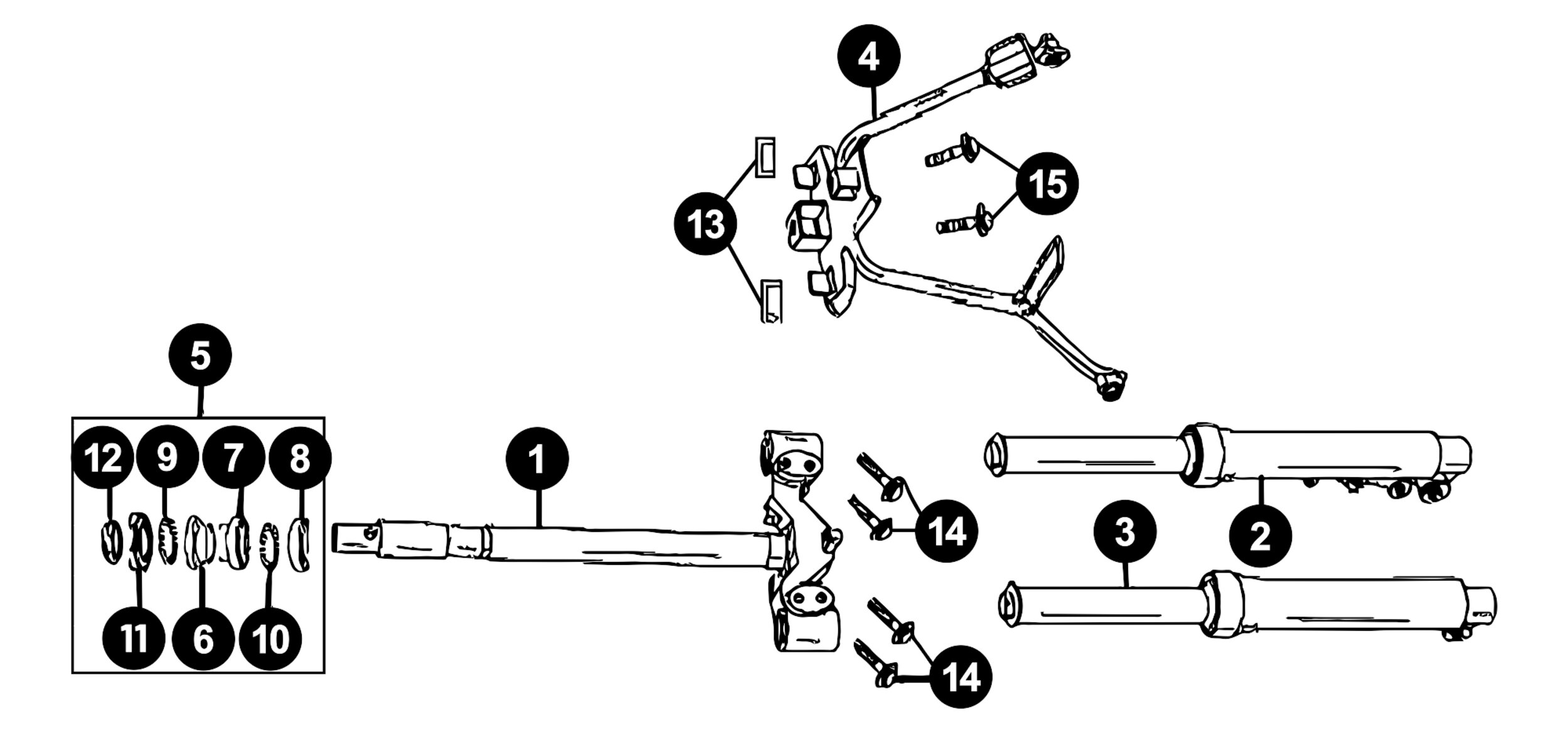 Image of Peugeot V-Clic 4T Ersatzteile Gabel