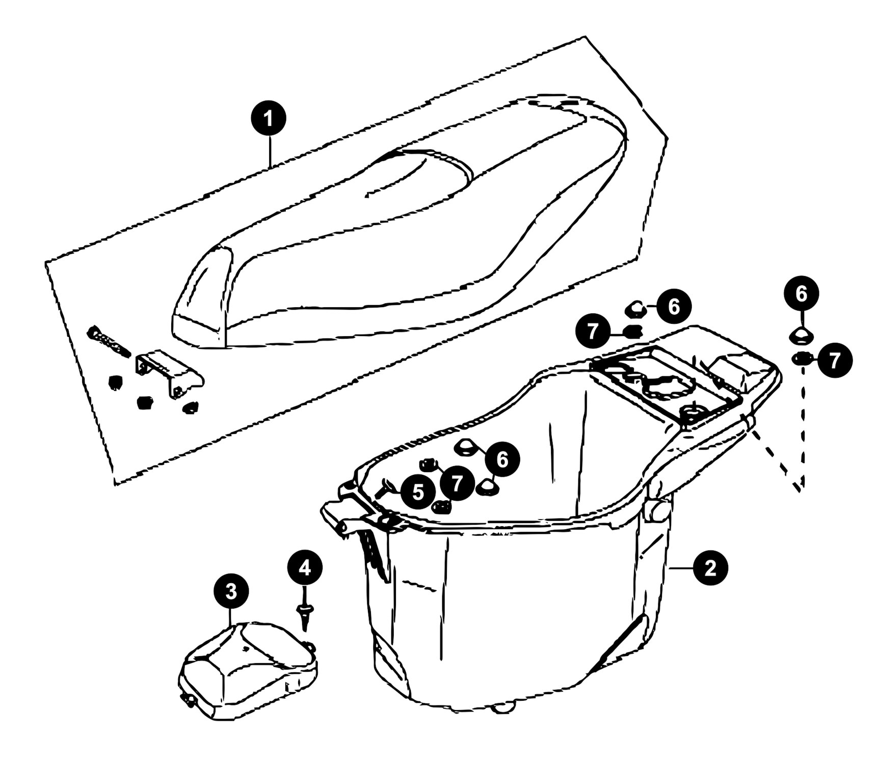 Image of Peugeot V-Clic 4T Ersatzteile Helmfach / Sitzbank