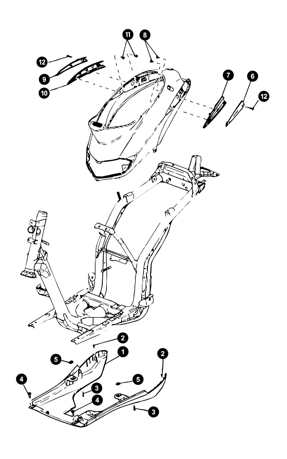 Image of Piaggio Liberty 4T '09-'16 Ersatzteile Heckverkleidung