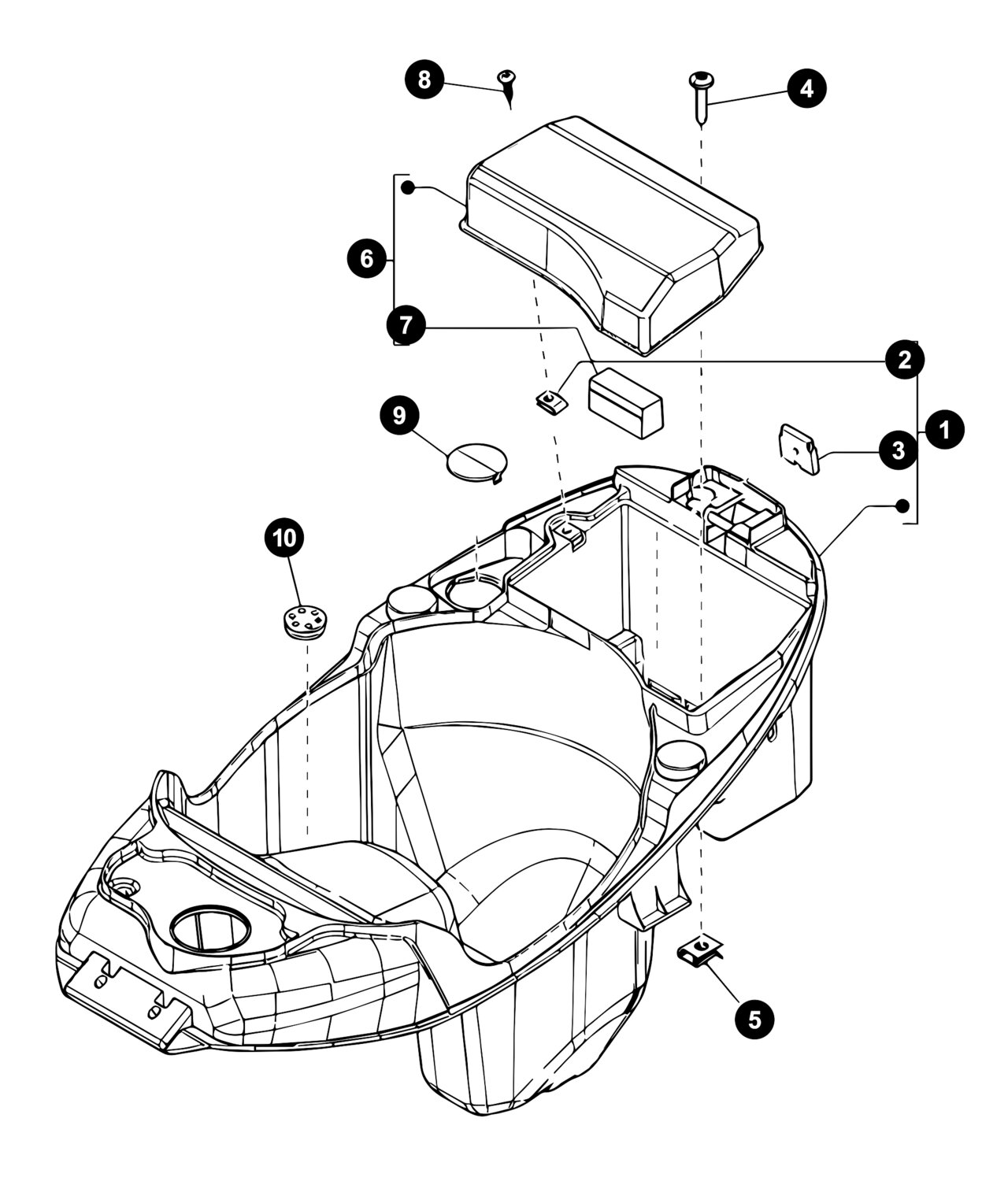 Image of Piaggio Liberty 4T '09-'16 Ersatzteile Helmfach