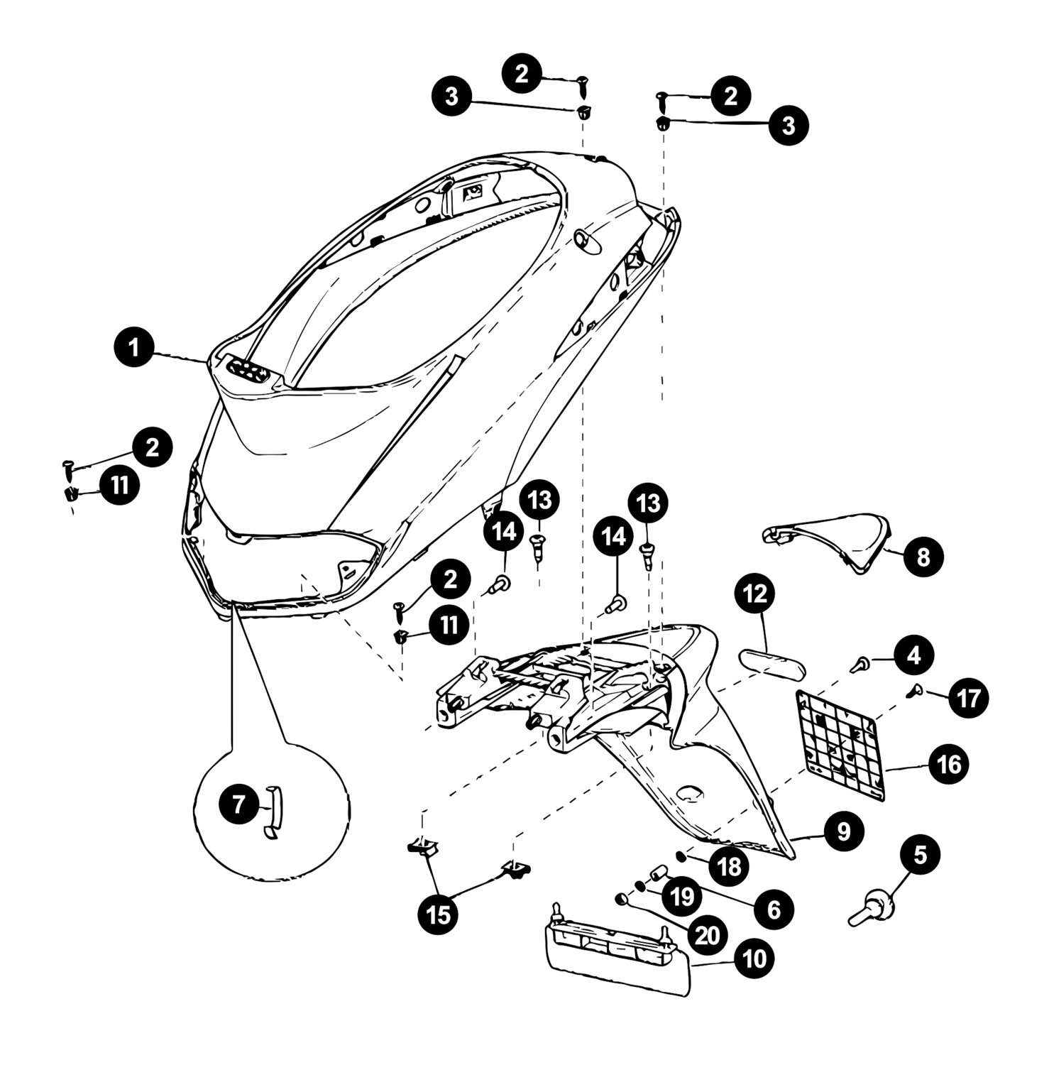 Image of Piaggio Liberty 4T '09-'16 Ersatzteile Spritzschutz hinten