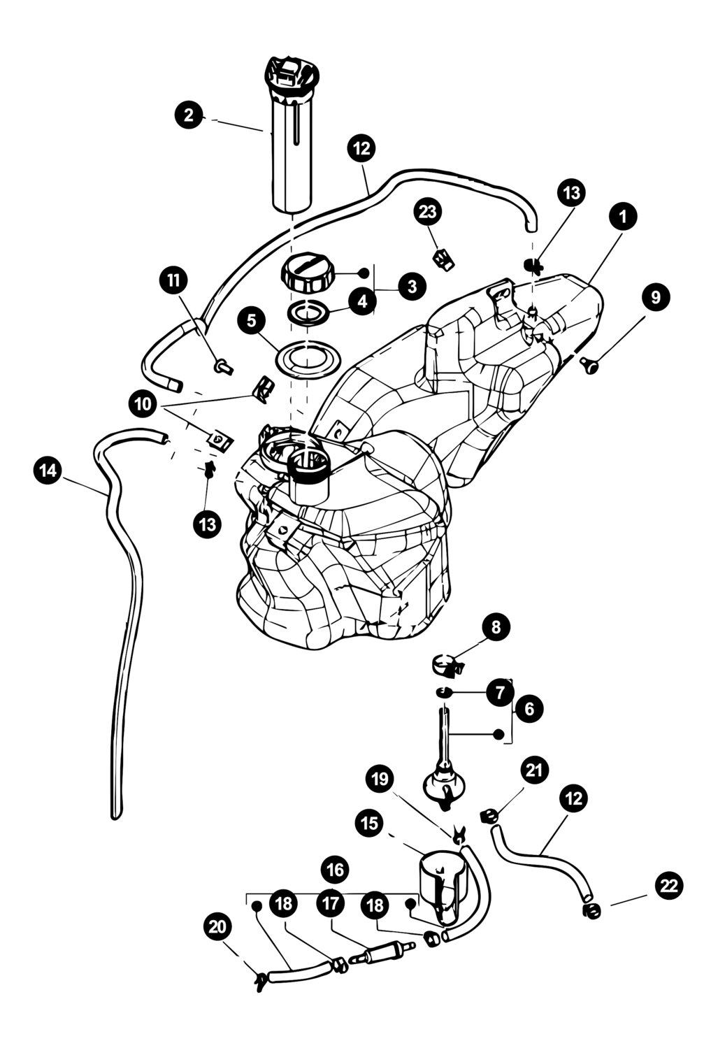 Image of Piaggio Liberty 4T '09-'16 Ersatzteile Benzintank