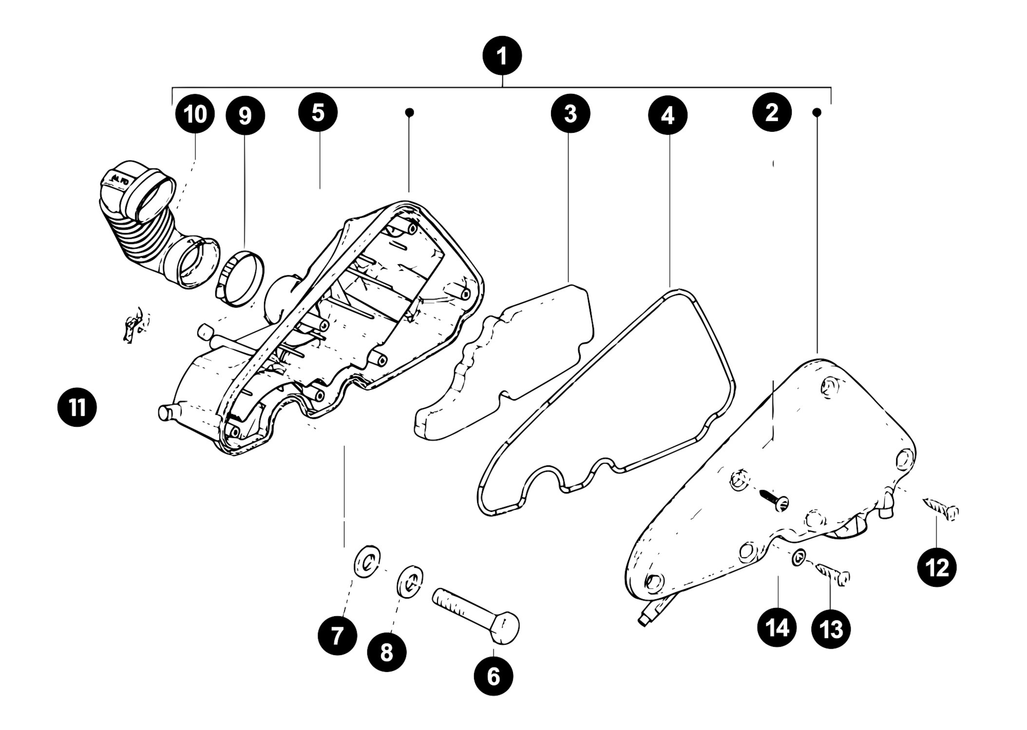 Image of Piaggio Liberty 4T '09-'16 Ersatzteile Luftfilter