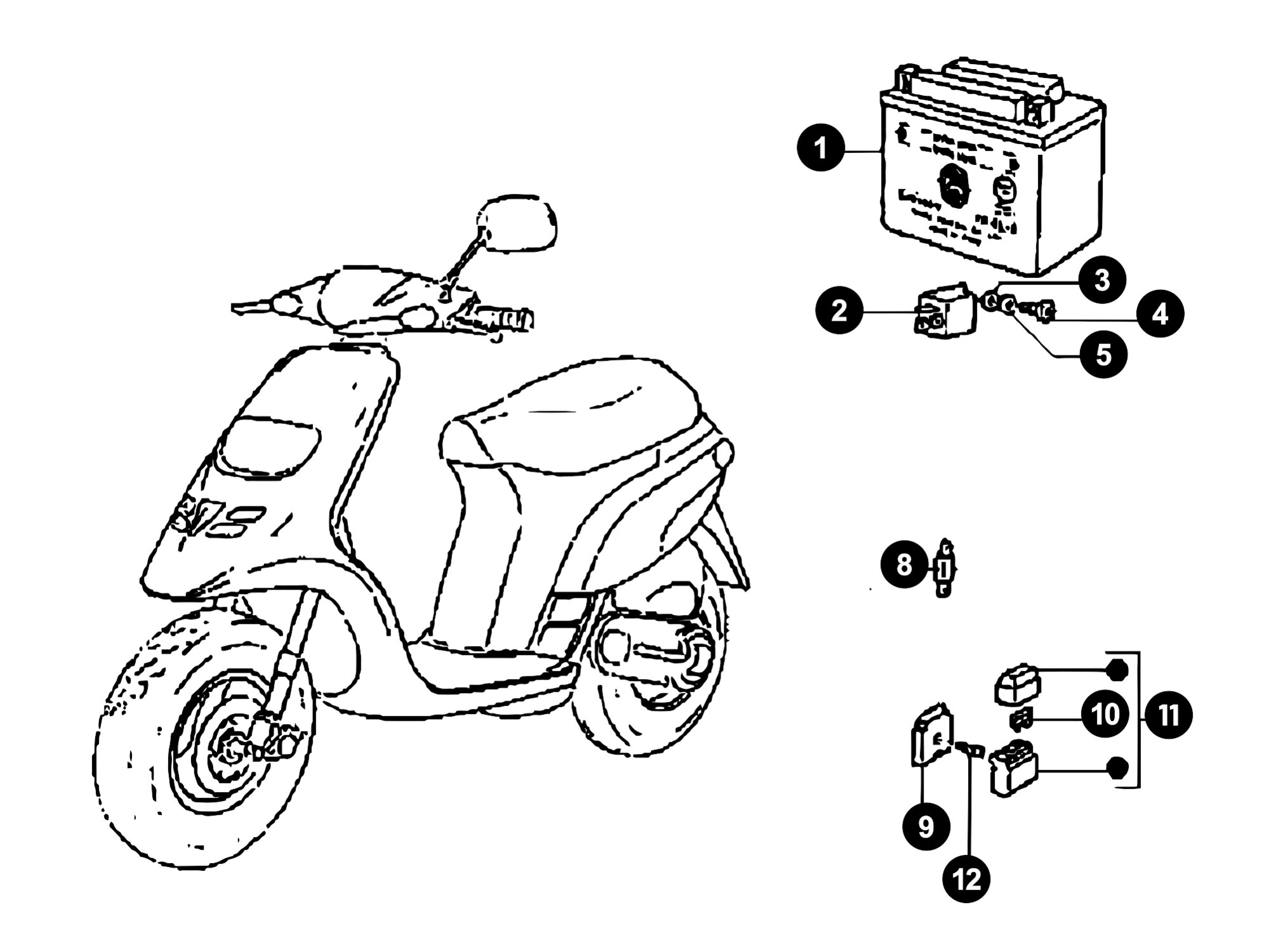 Image of Piaggio Typhoon bis '11 Ersatzteile Elektrik 2