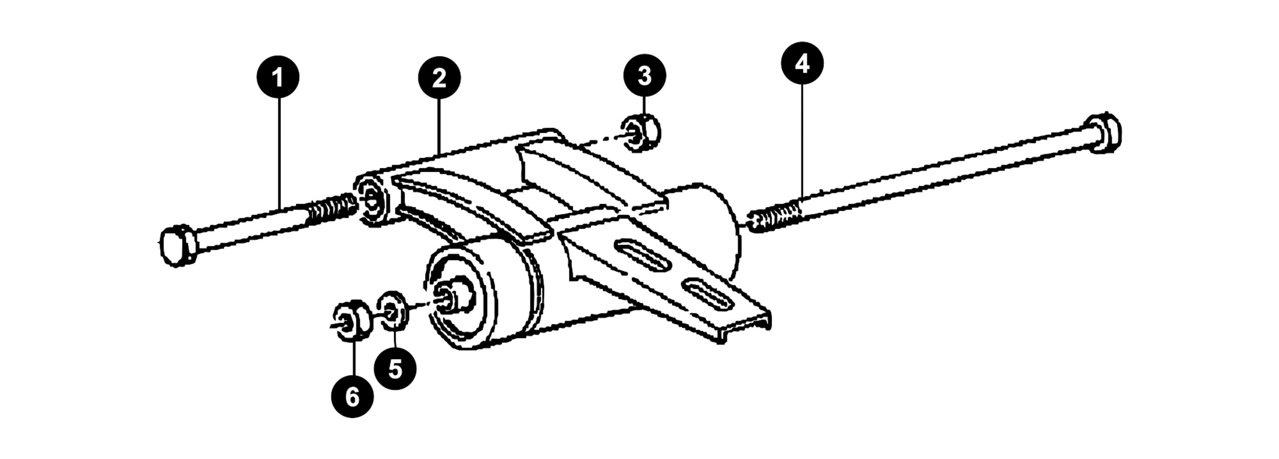 Image of Piaggio Typhoon bis '11 Ersatzteile Motoraufhängung