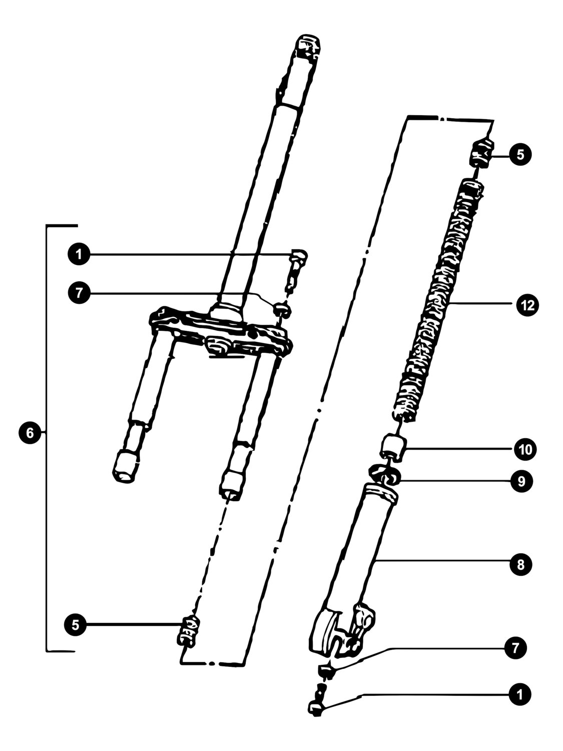 Image of Piaggio Zip 2 Ersatzteile Gabel