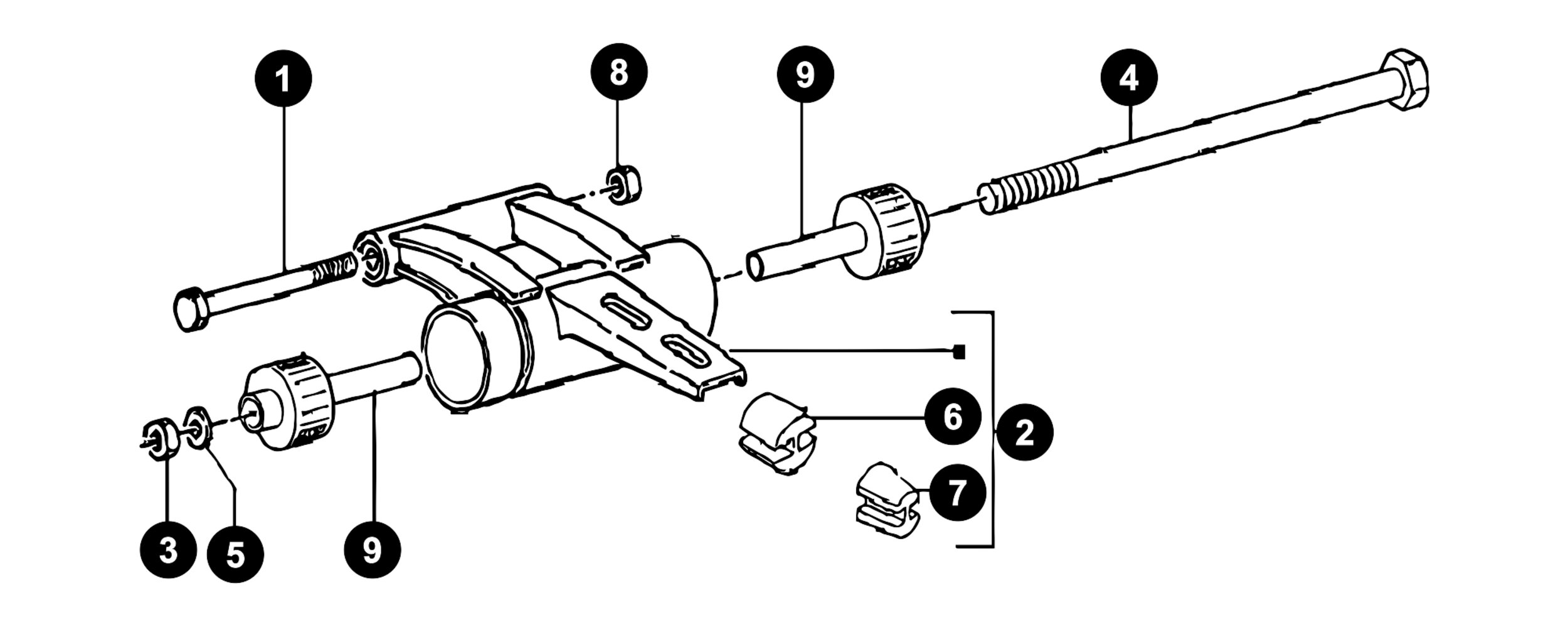 Image of Piaggio Zip 2 Ersatzteile Motoraufhängung 2-Takt