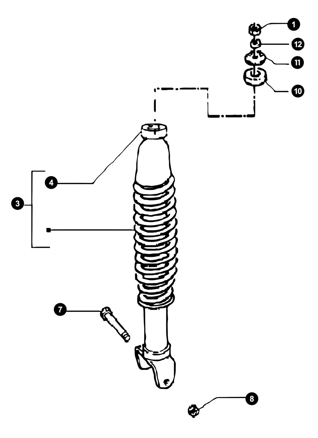 Image of Piaggio Zip 2 Ersatzteile Stossdämpfer