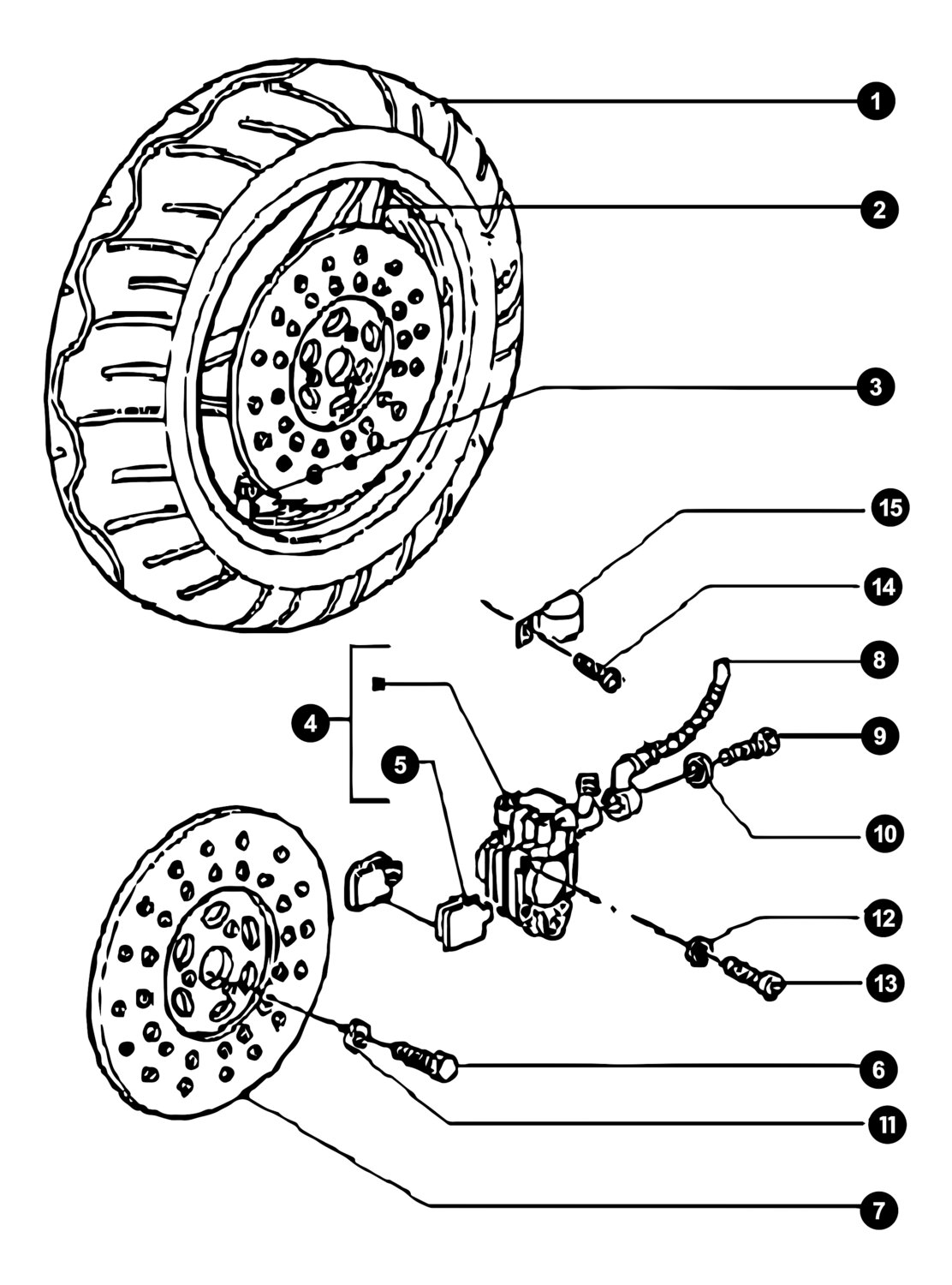 Image of Piaggio Zip 2 Ersatzteile Vorderrad / Bremse
