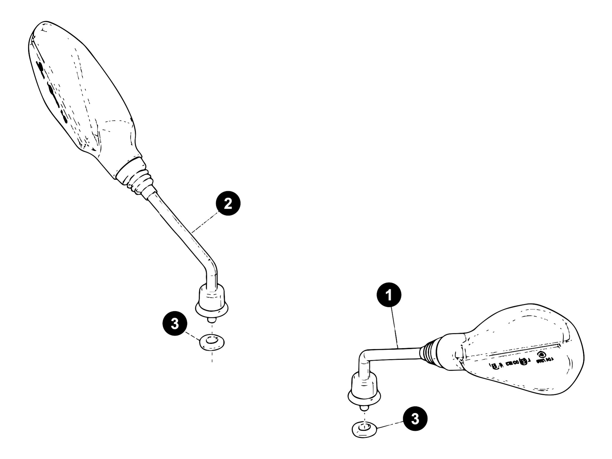 Image of Piaggio Zip 2 Ersatzteile Spiegel