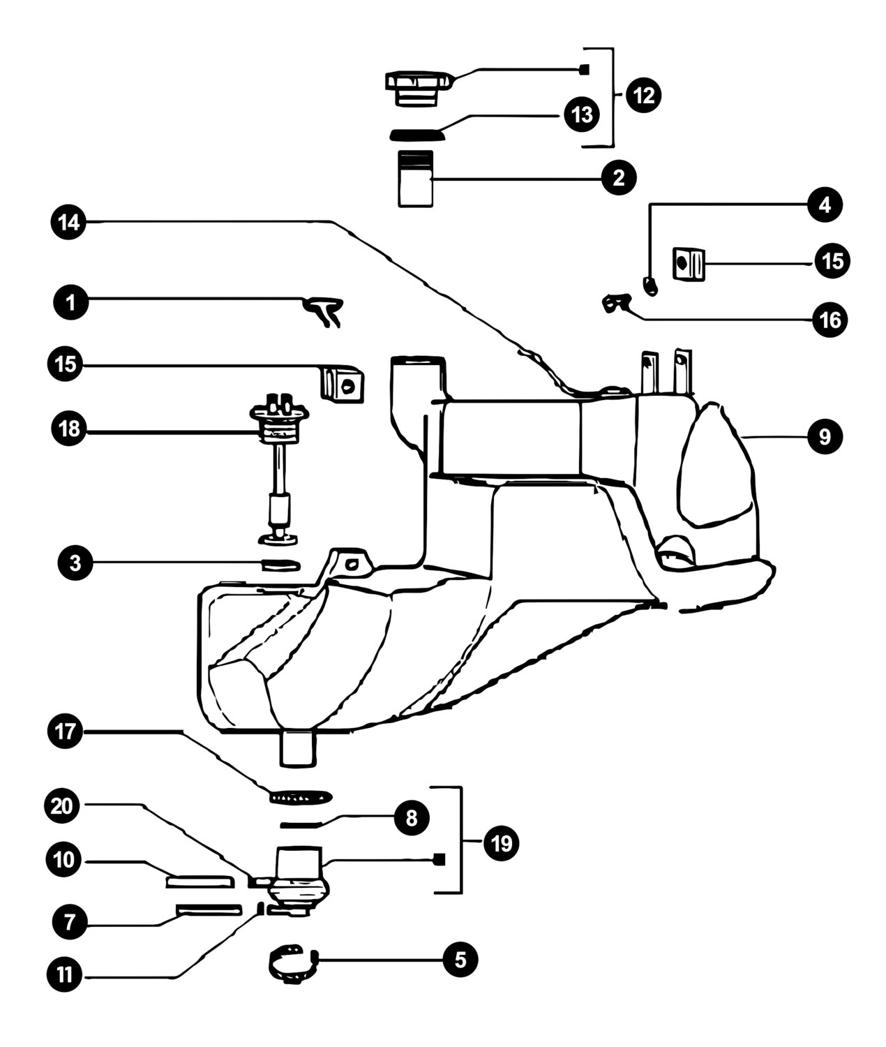 Image of Piaggio Zip 2 Ersatzteile Benzintank