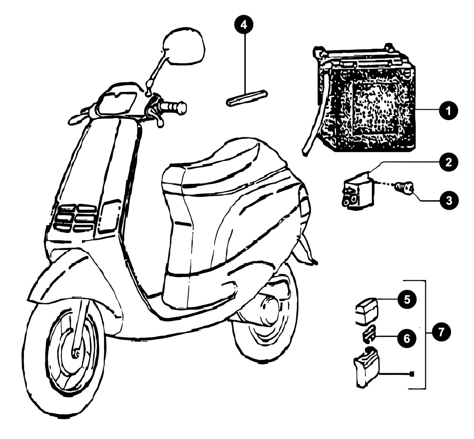 Image of Piaggio Zip 2 Ersatzteile Batterie