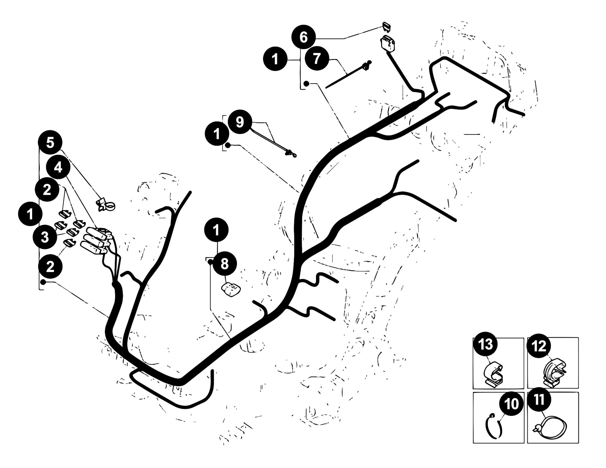 Image of Piaggio Zip 2 Ersatzteile Kabelbaum 4-Takt Euro 4
