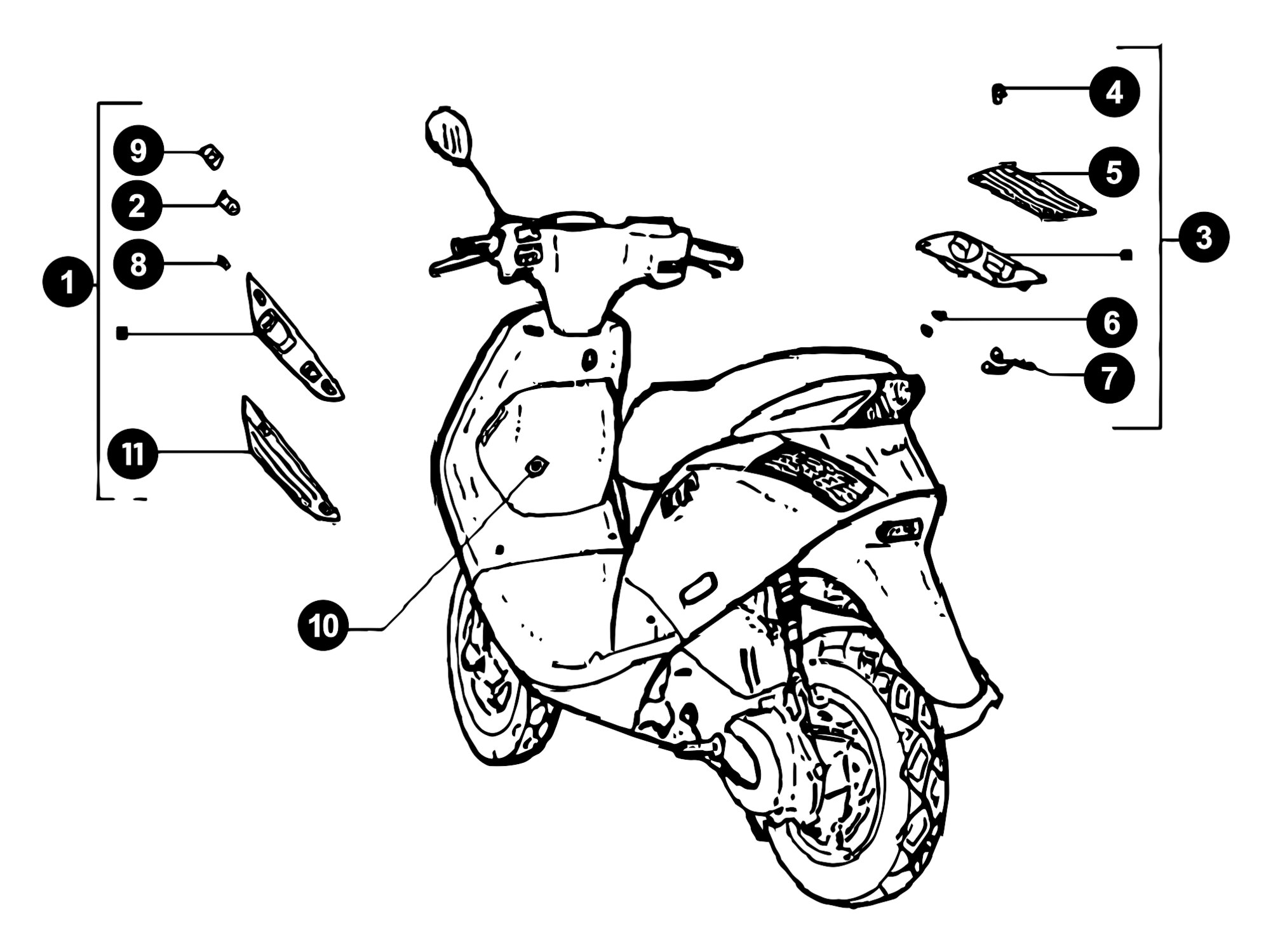 Image of Piaggio Zip 2 Ersatzteile Blinker