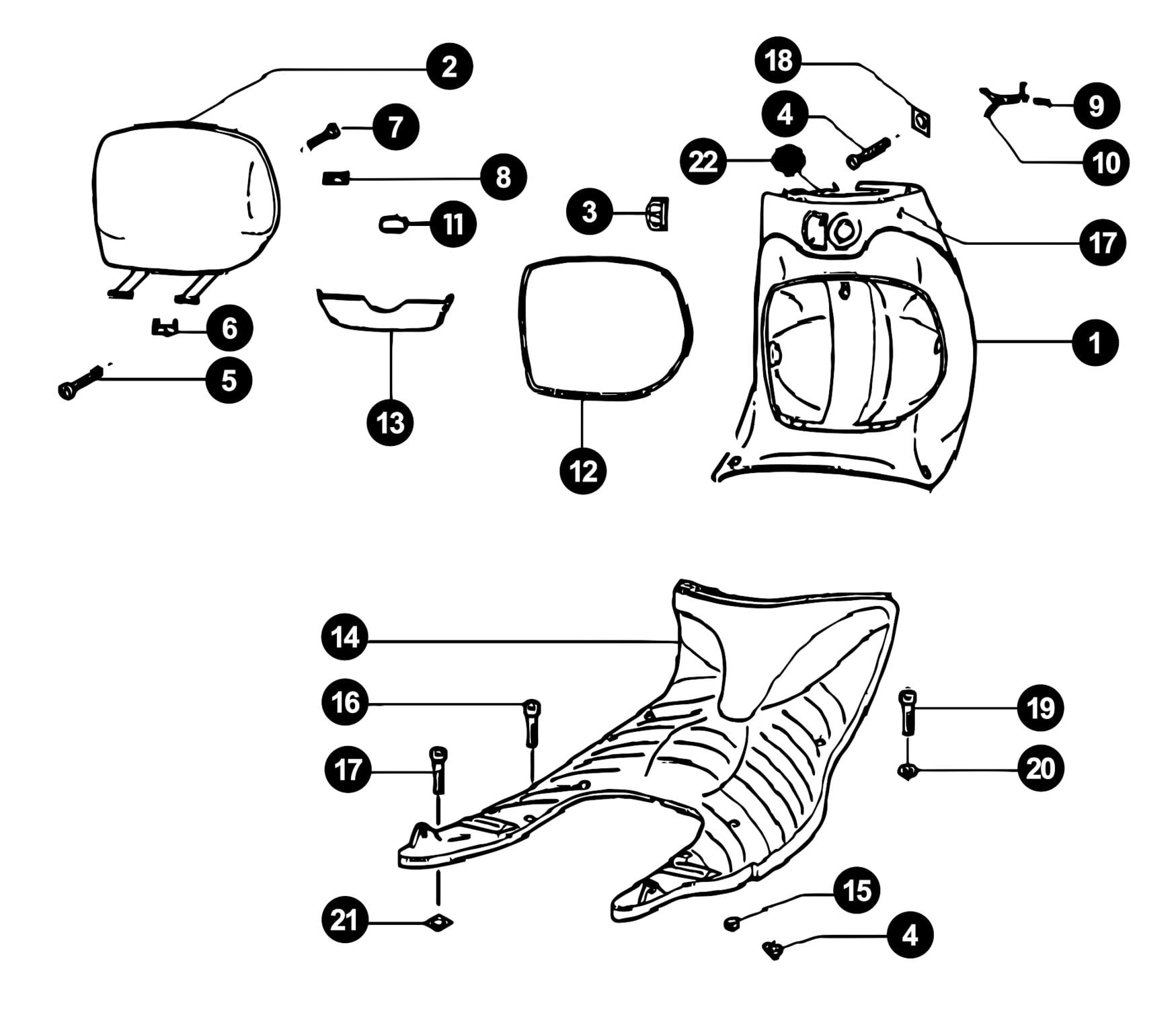 Image of Piaggio Zip 2 Ersatzteile Trittbrett / Beinschild