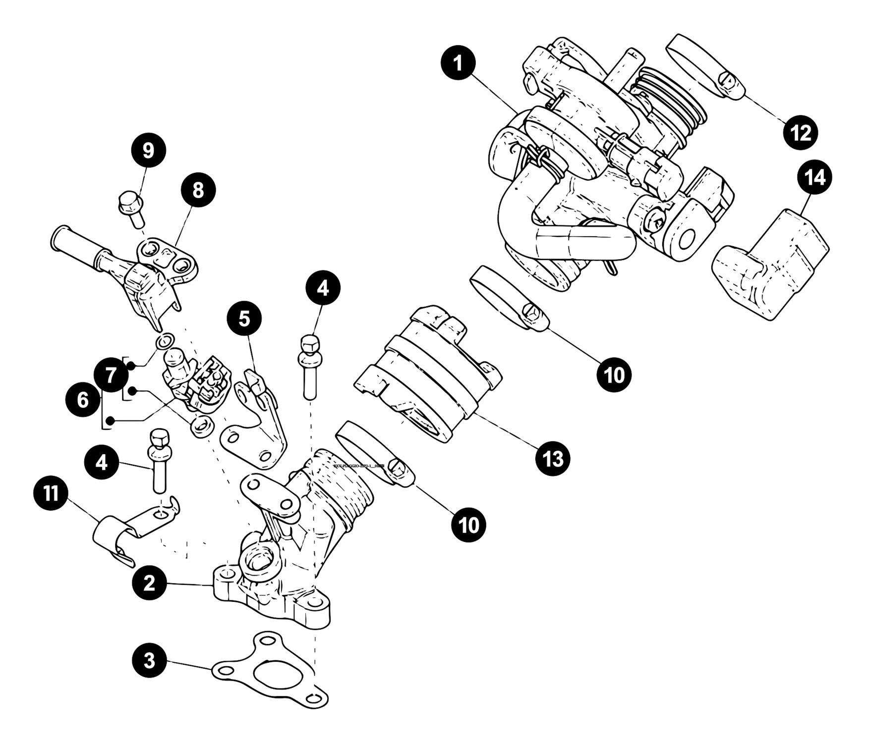 Image of Piaggio Zip 2 Ersatzteile Einspritzung Euro 4