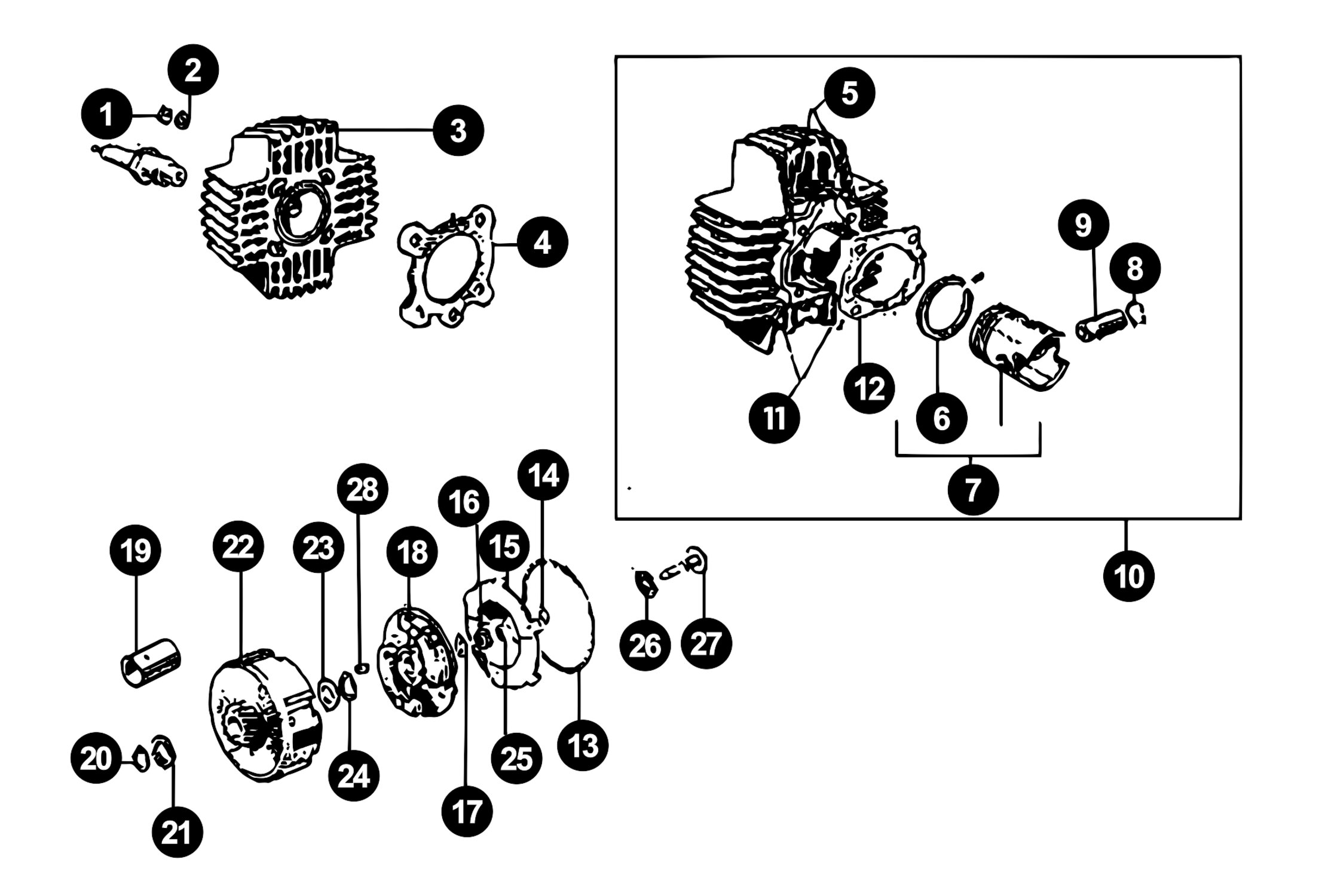 Image of Puch Motor Automatik (Maxi) Ersatzteile Zylinder